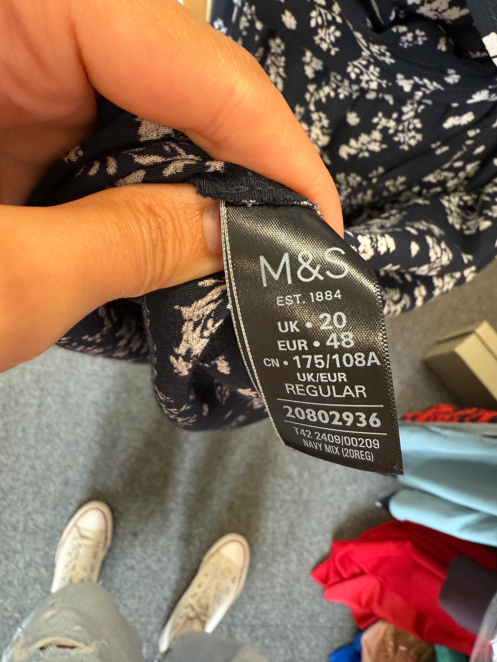 M&S floral cold shoulder dress