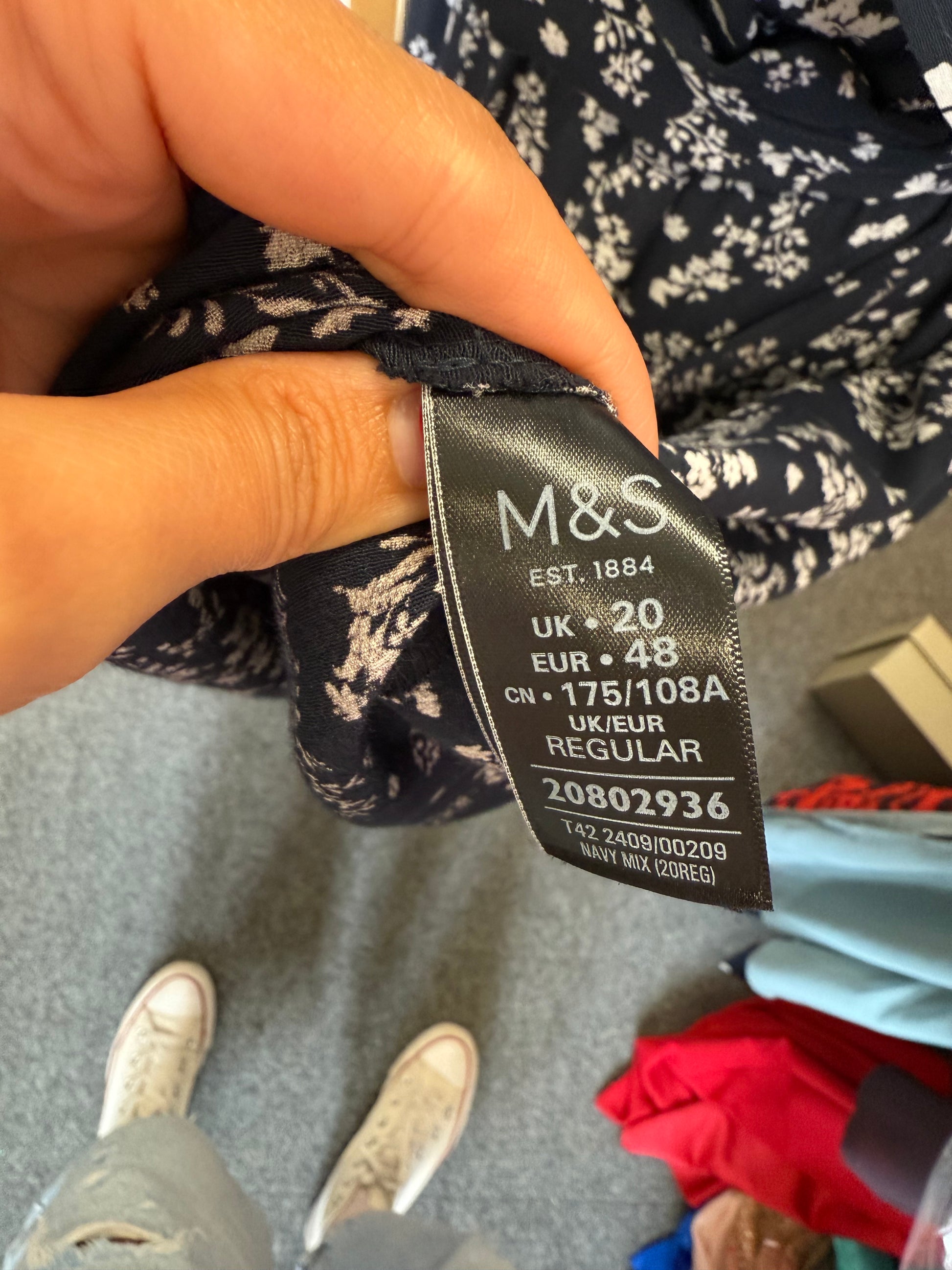 M&S floral cold shoulder dress