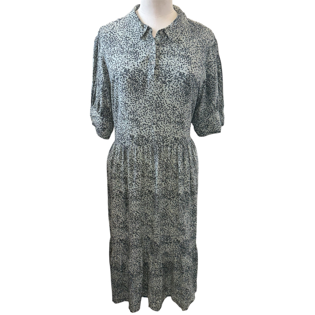 Soya Concept animal print short sleeved tier midi dress