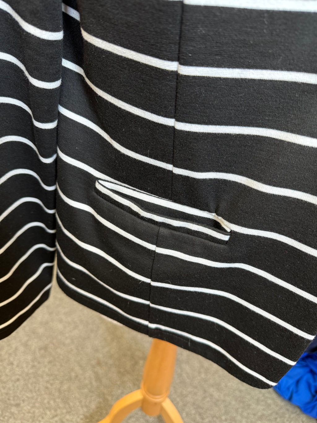 George black and white stripe fitted jacket