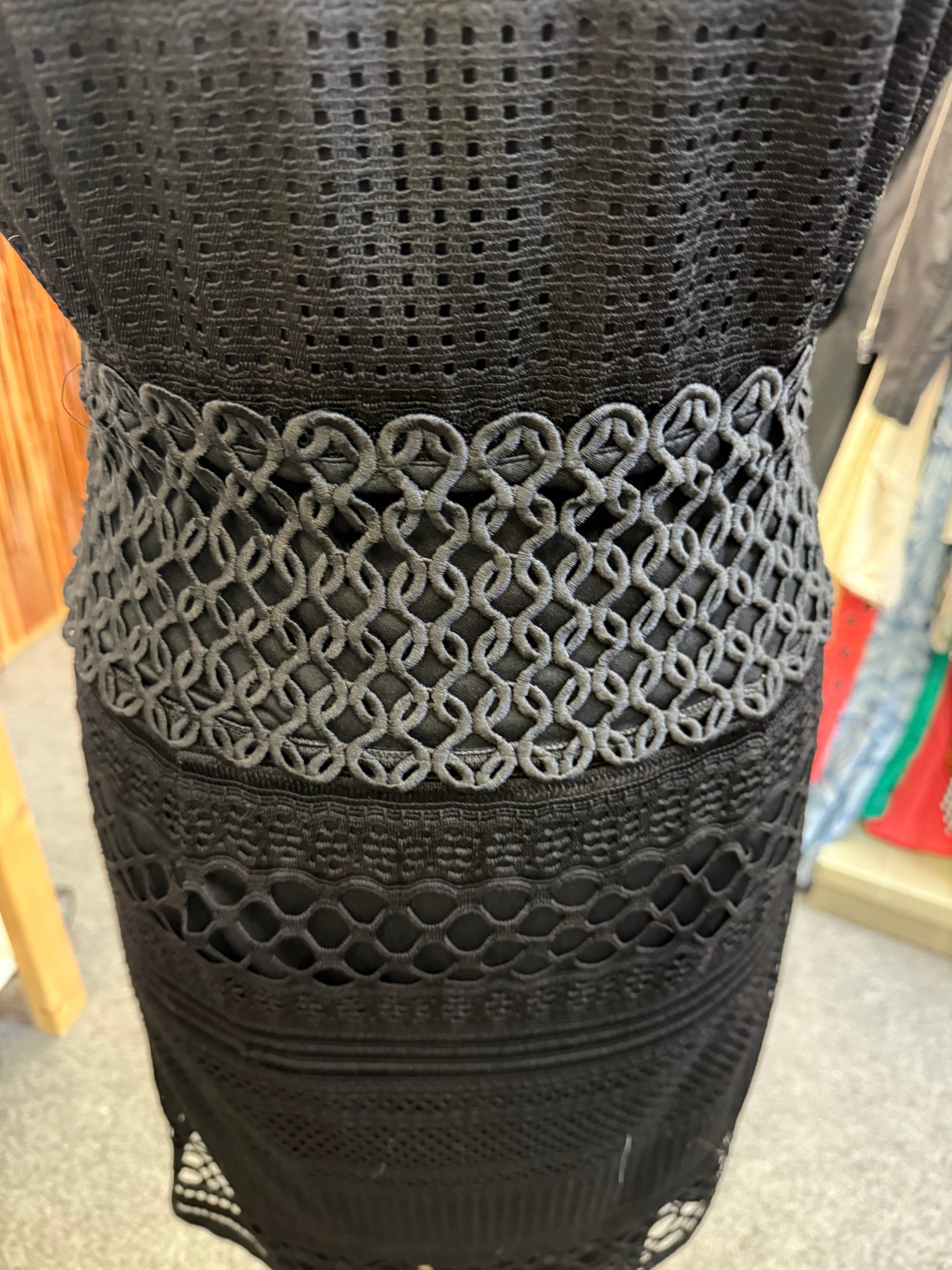 Lipsy black high neck lined occasion dress