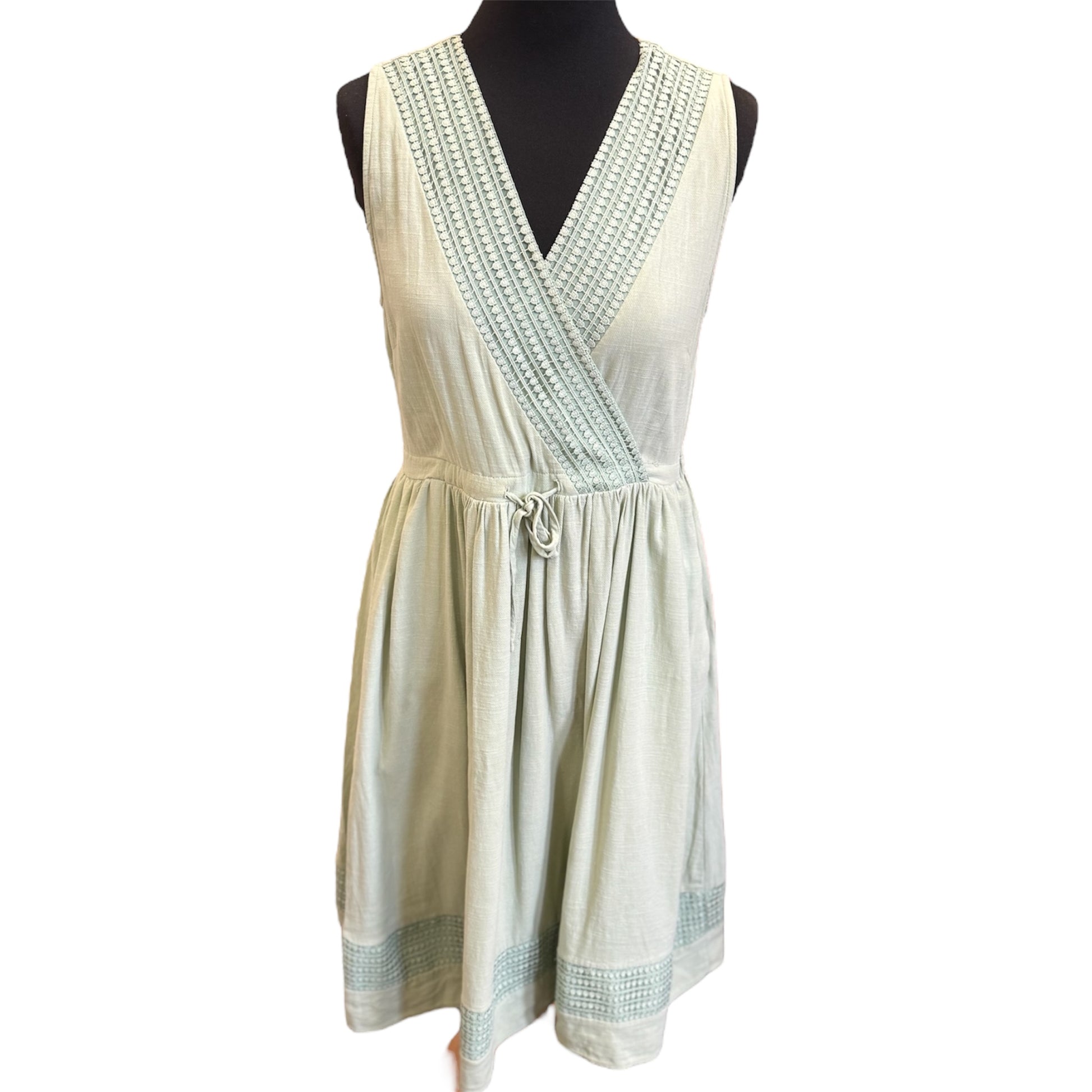 Numph pale green wrap effect dress