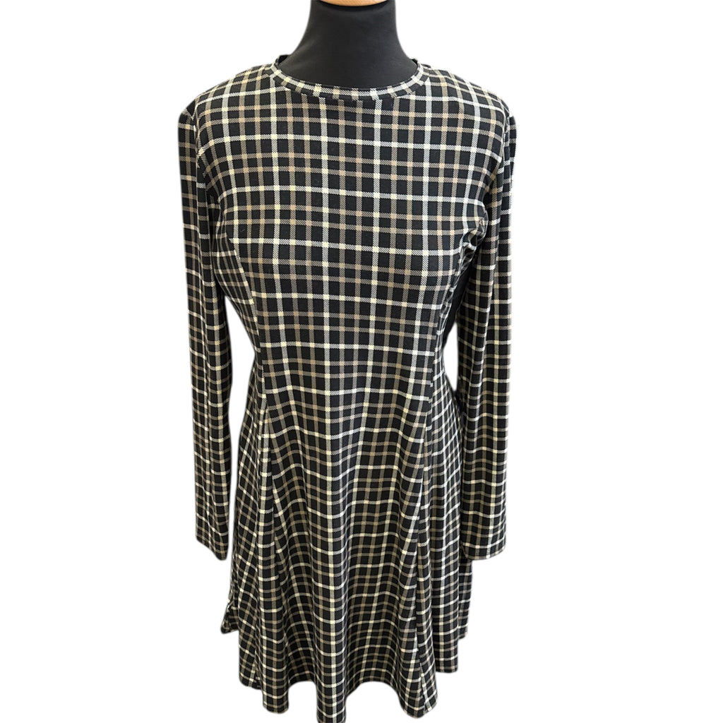 Primark check long sleeved skater style dress