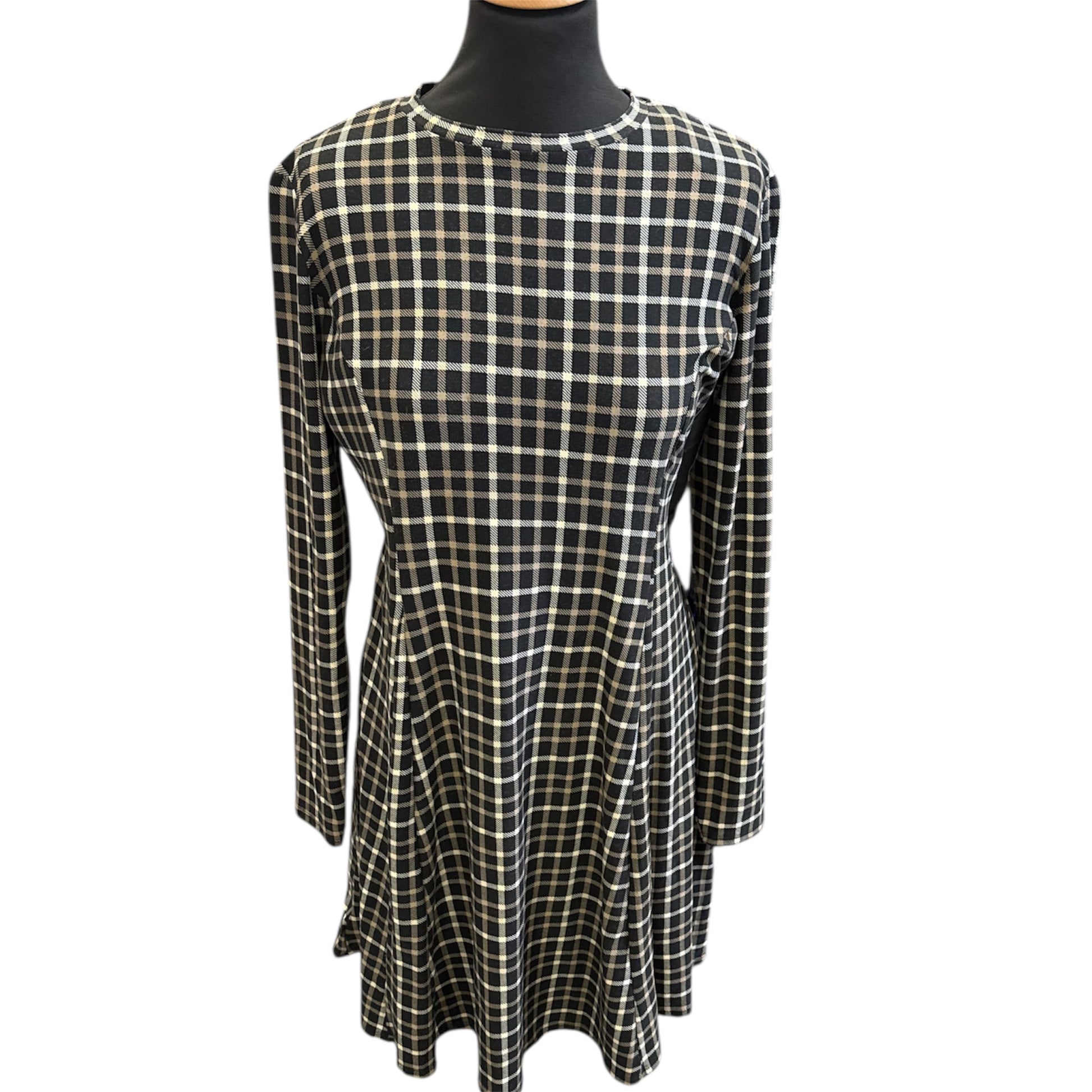 Primark check long sleeved skater style dress