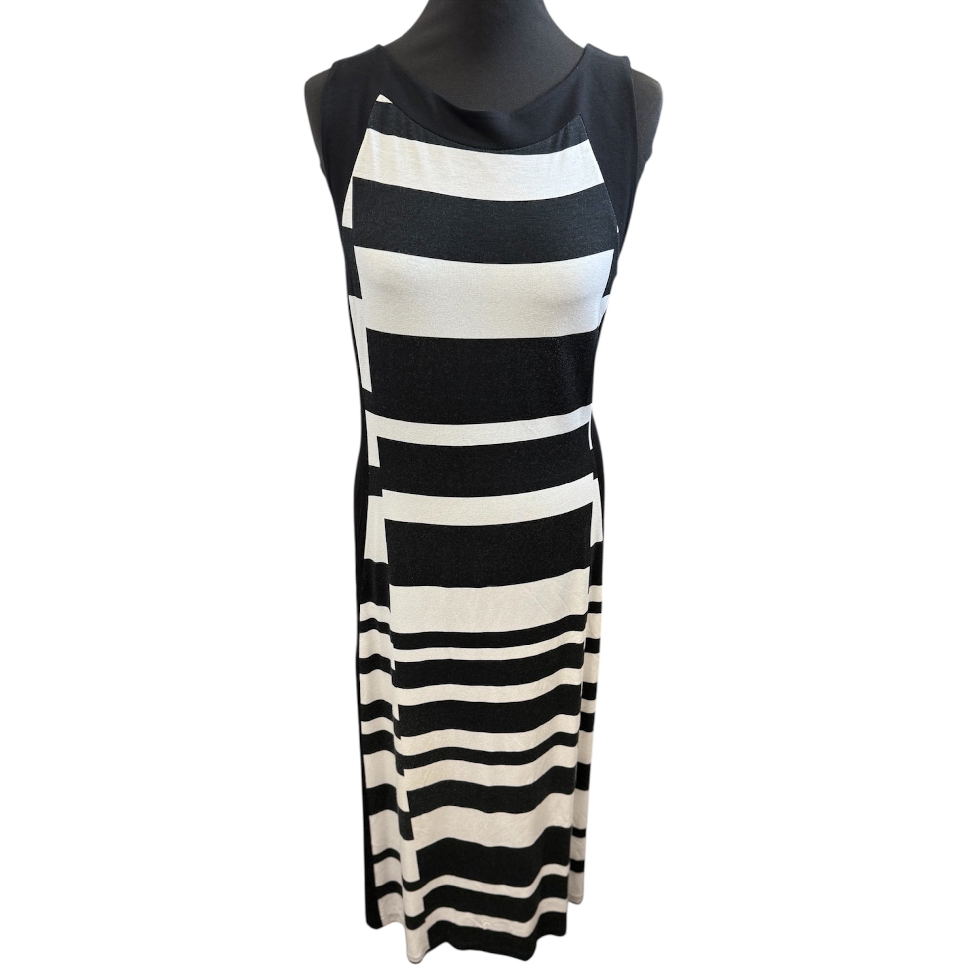Roman stripe maxi dress