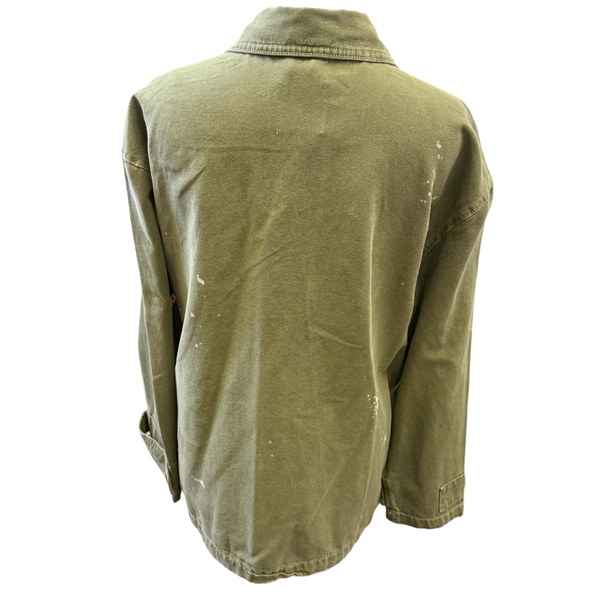 Zara khaki oversize distressed look jacket