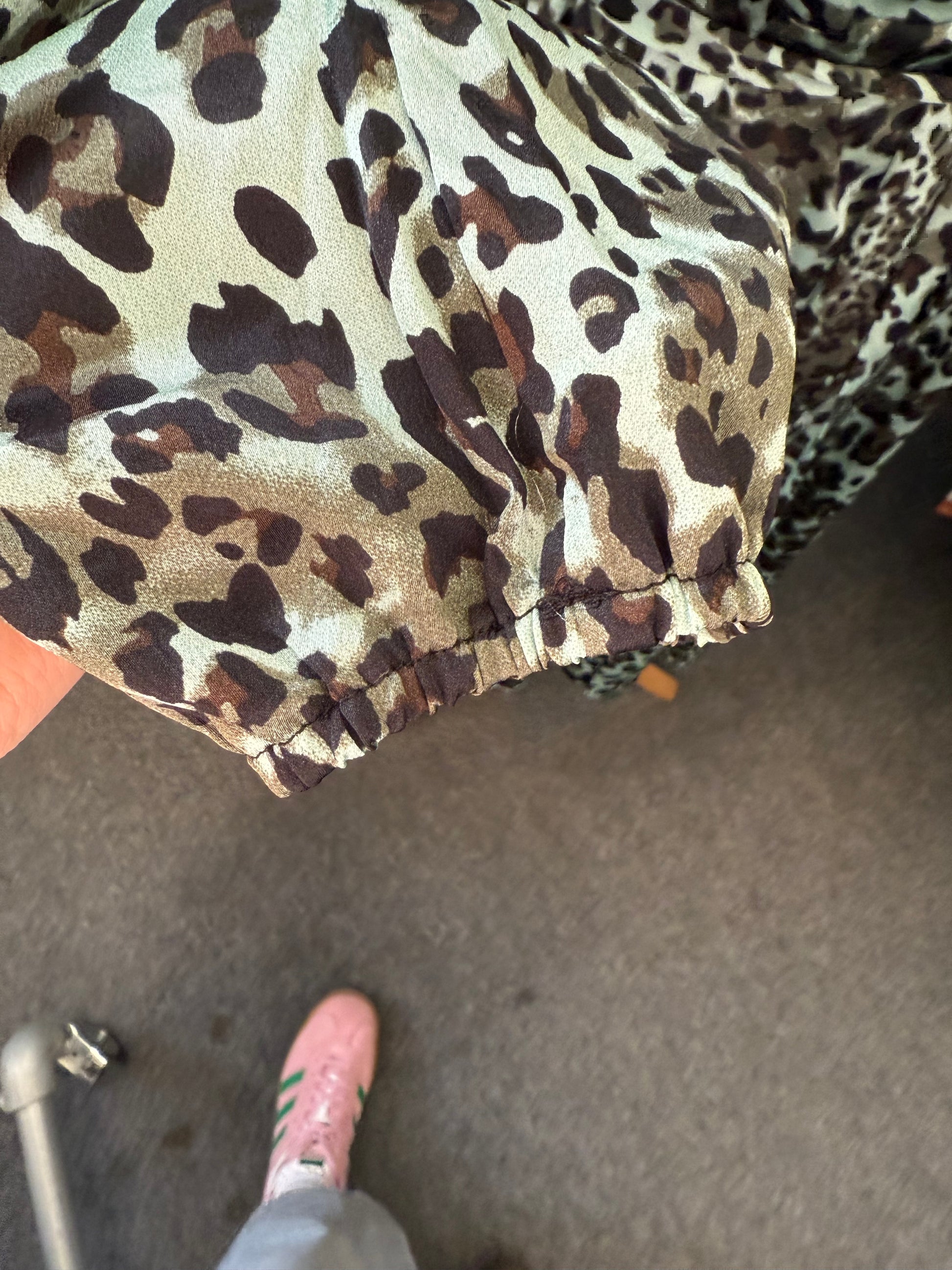 Quiz animal print long sleeved wrap style dress