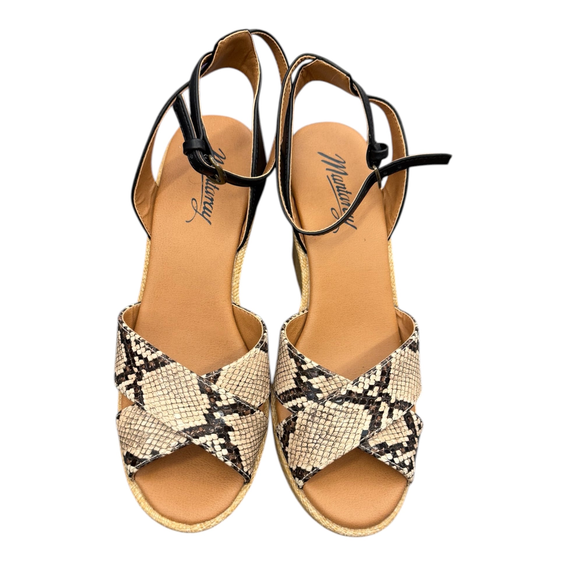 Mantaray snakeskin wedges