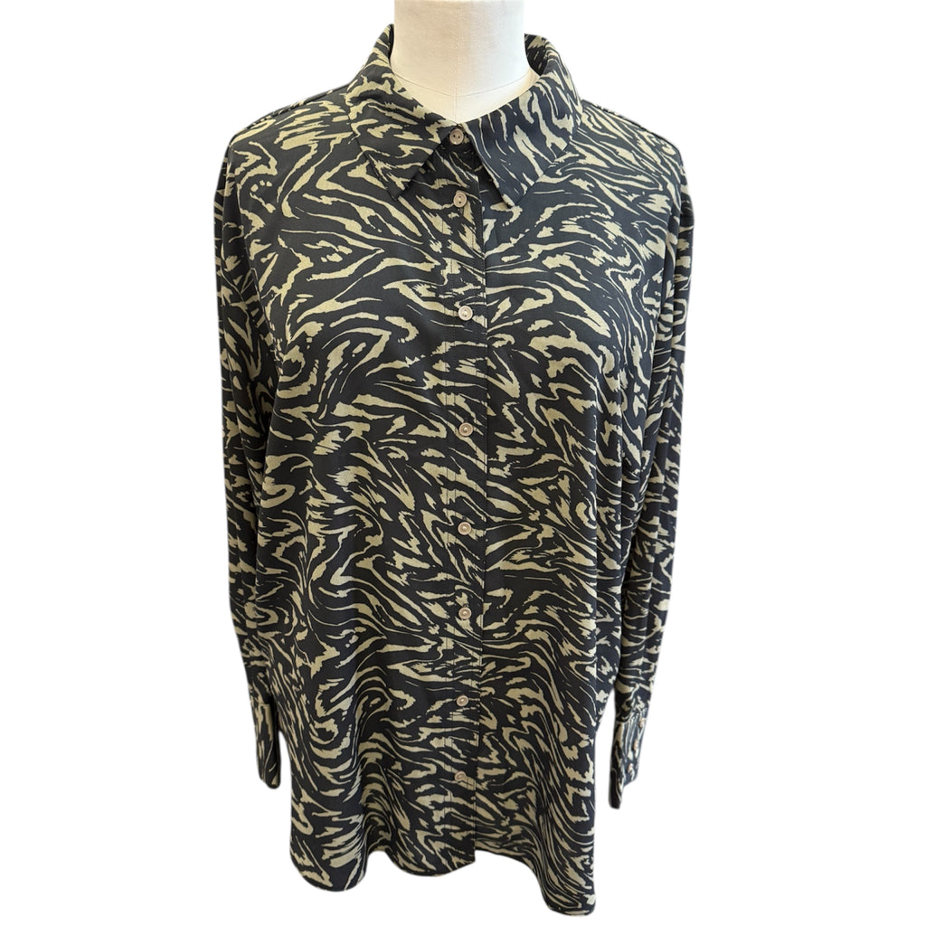 George animal print blouse