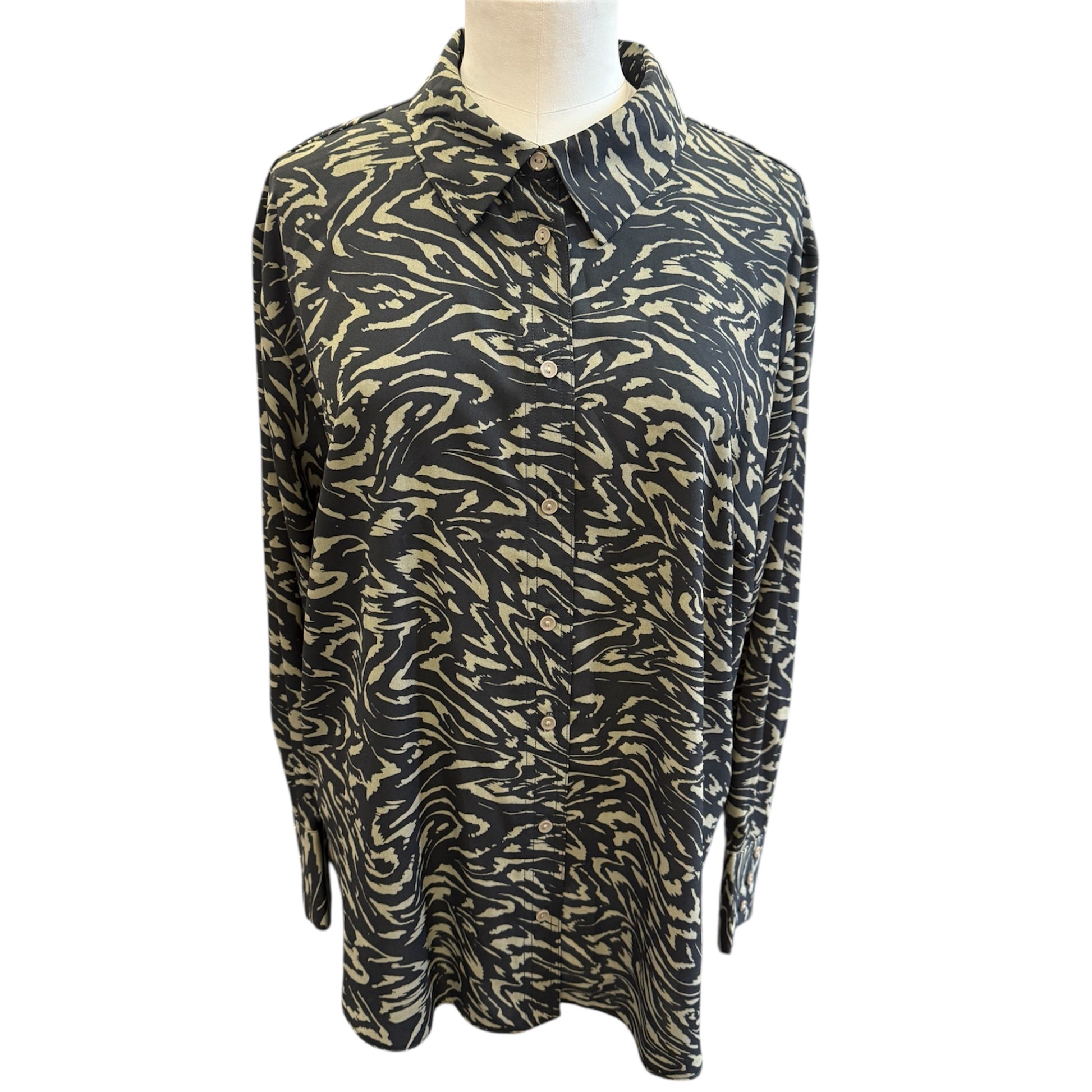 George animal print blouse