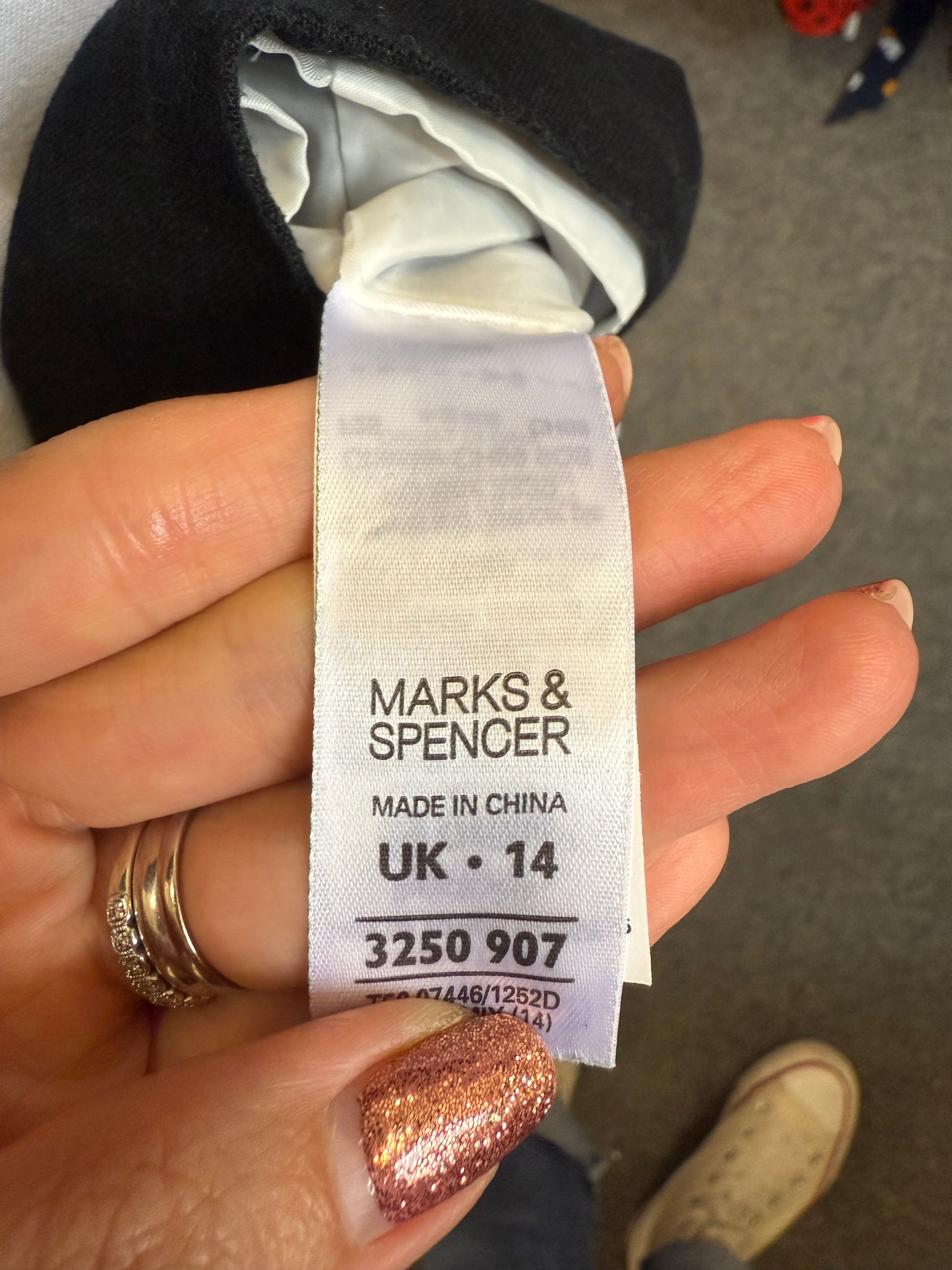 M&S black and white tiered linen dress