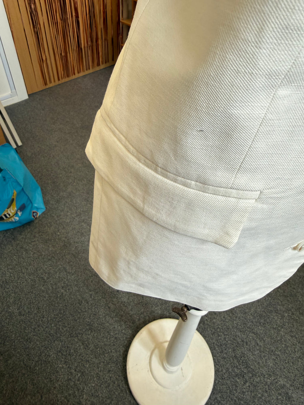 Topshop while oversize buttoned waistcoat