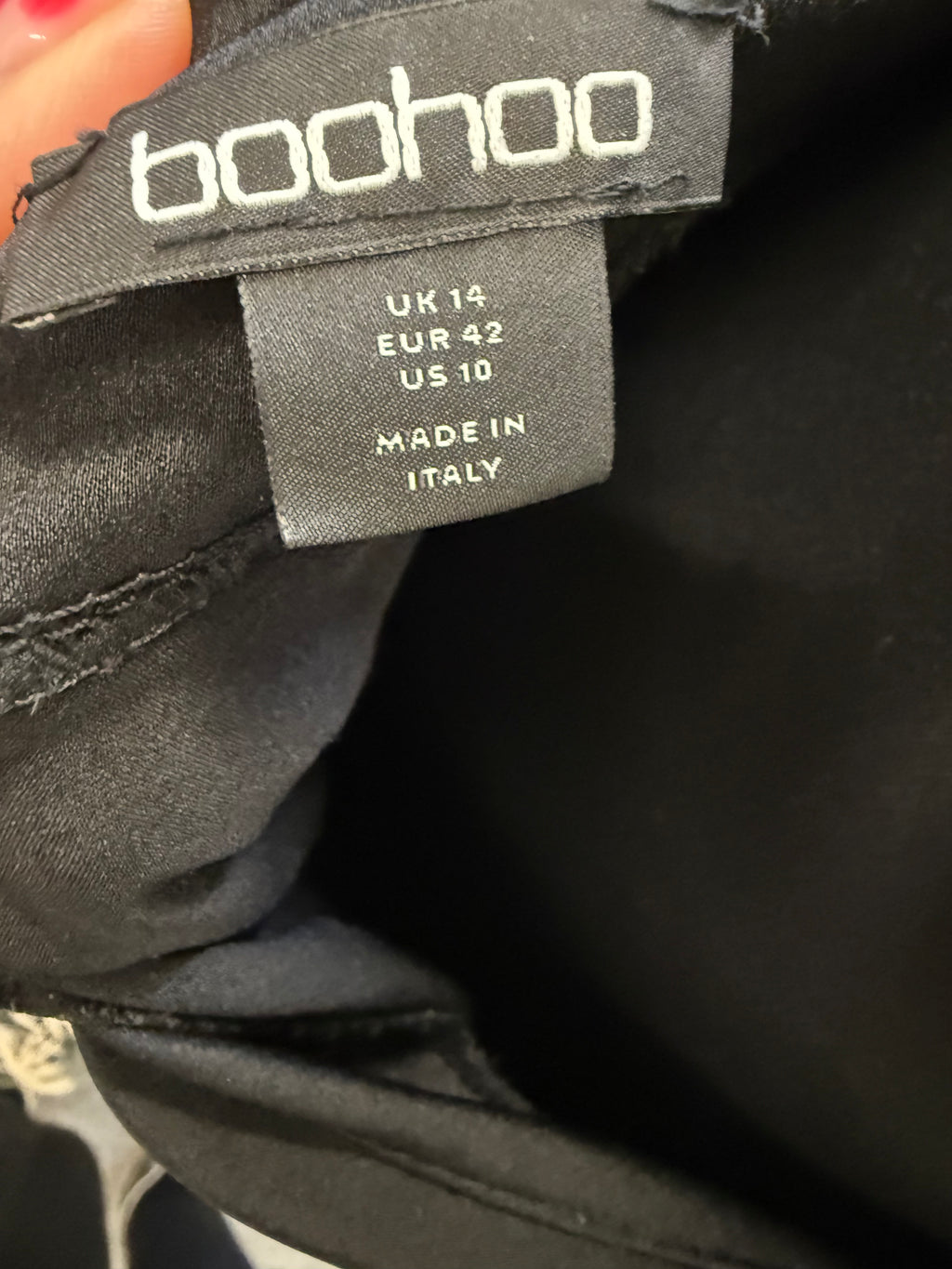 Boohoo black maxi skirt