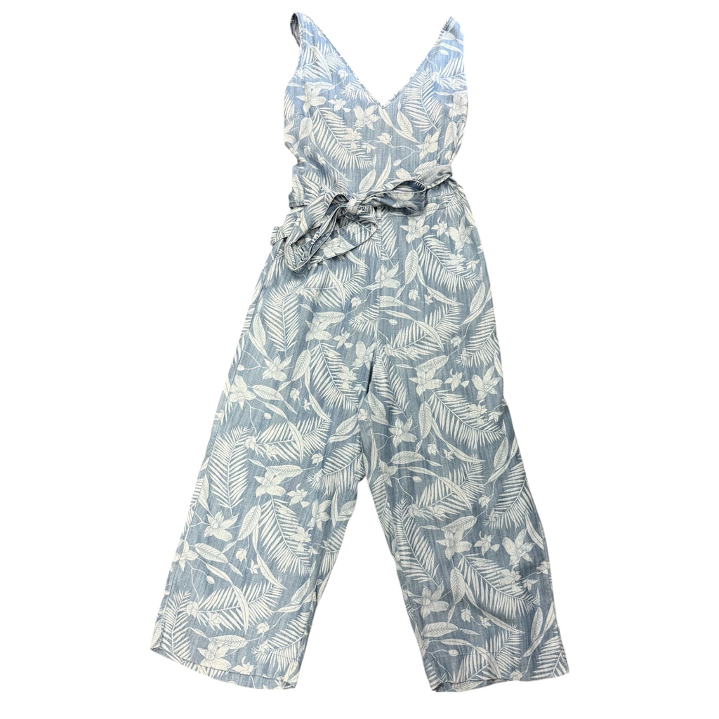 Next floral print wide leg denim style jumpsuit
