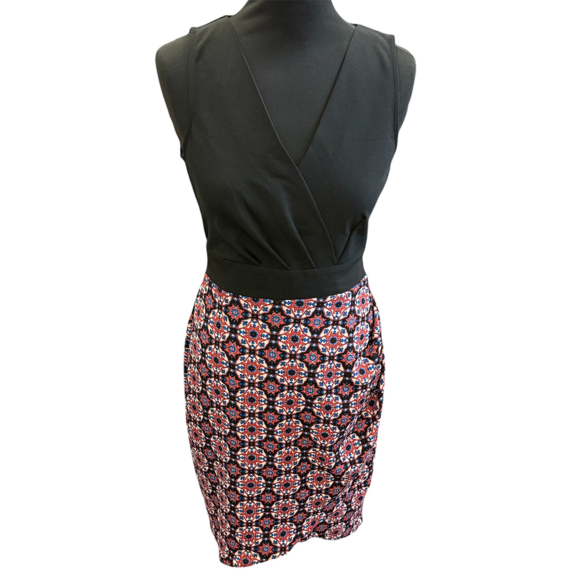 Closet sleeveless wrap effect belted dress