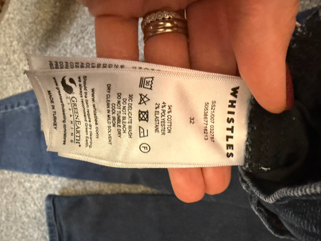Whistles navy skinny jeans