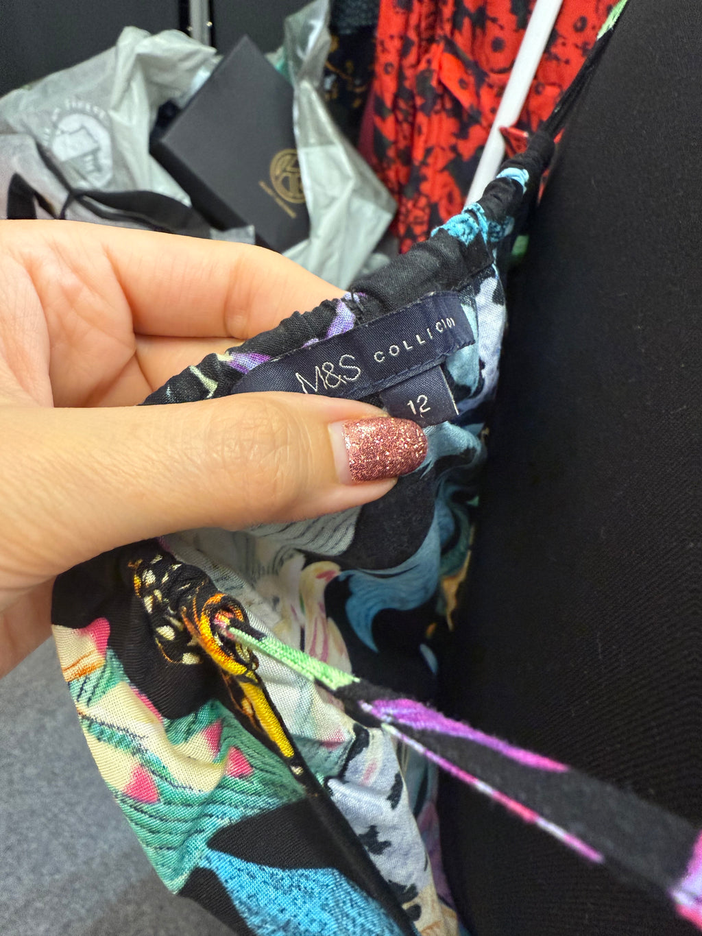 M&S floral strappy maxi dress