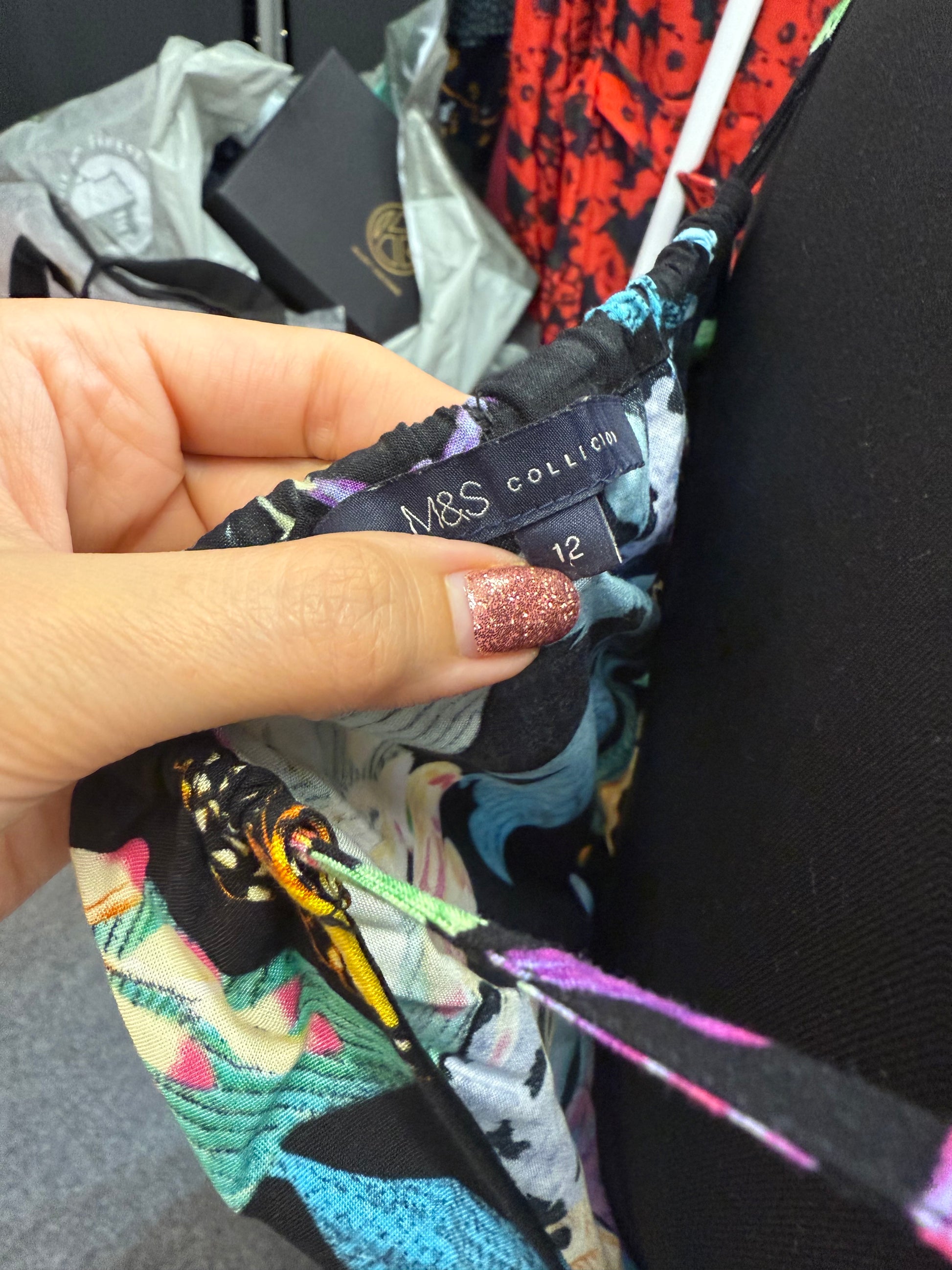 M&S floral strappy maxi dress