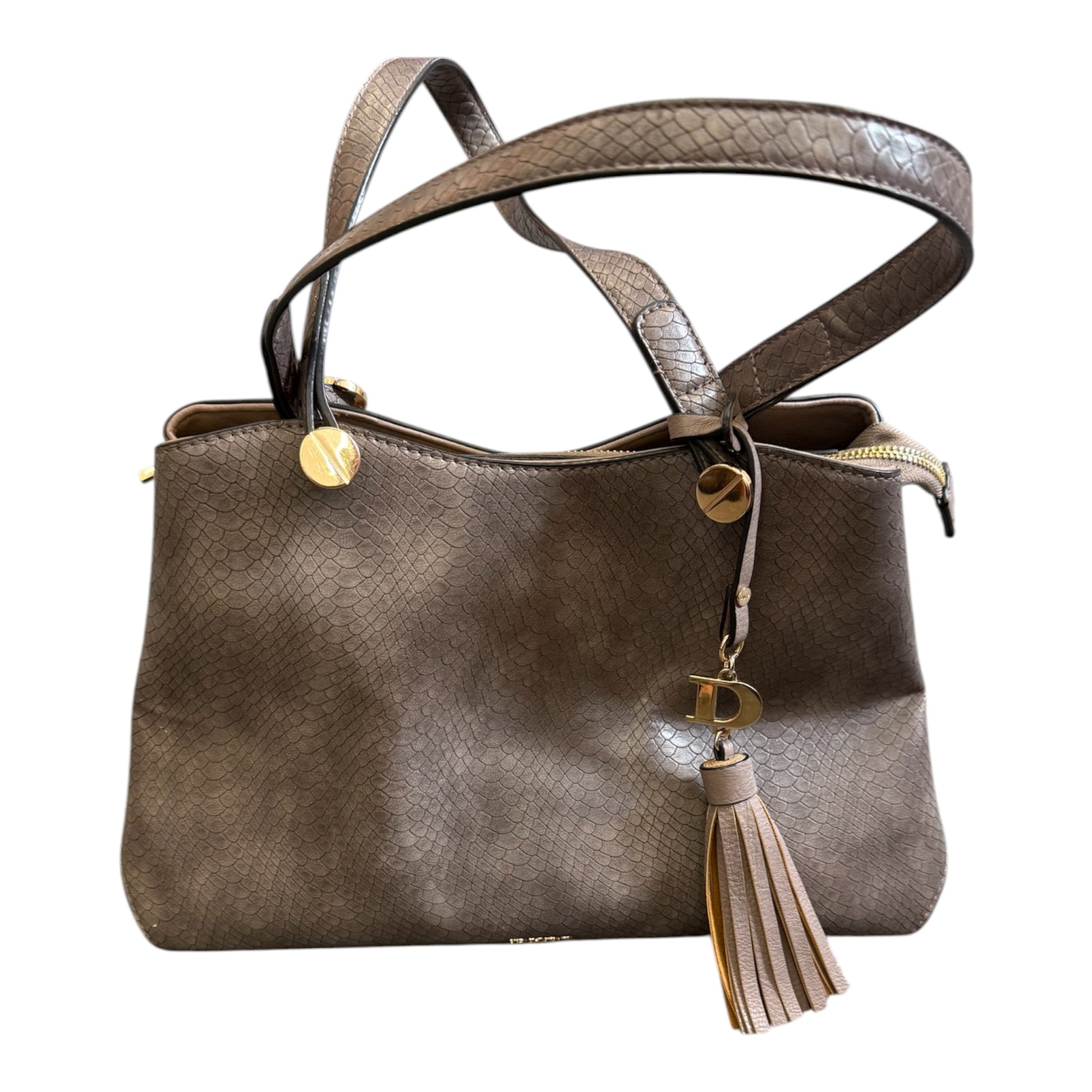 Dune snakeskin handbag