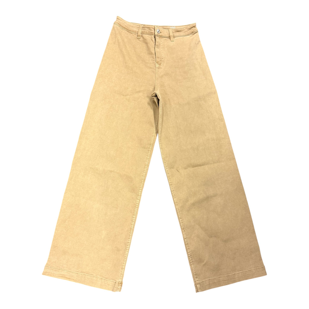 M&S wide leg beige jeans