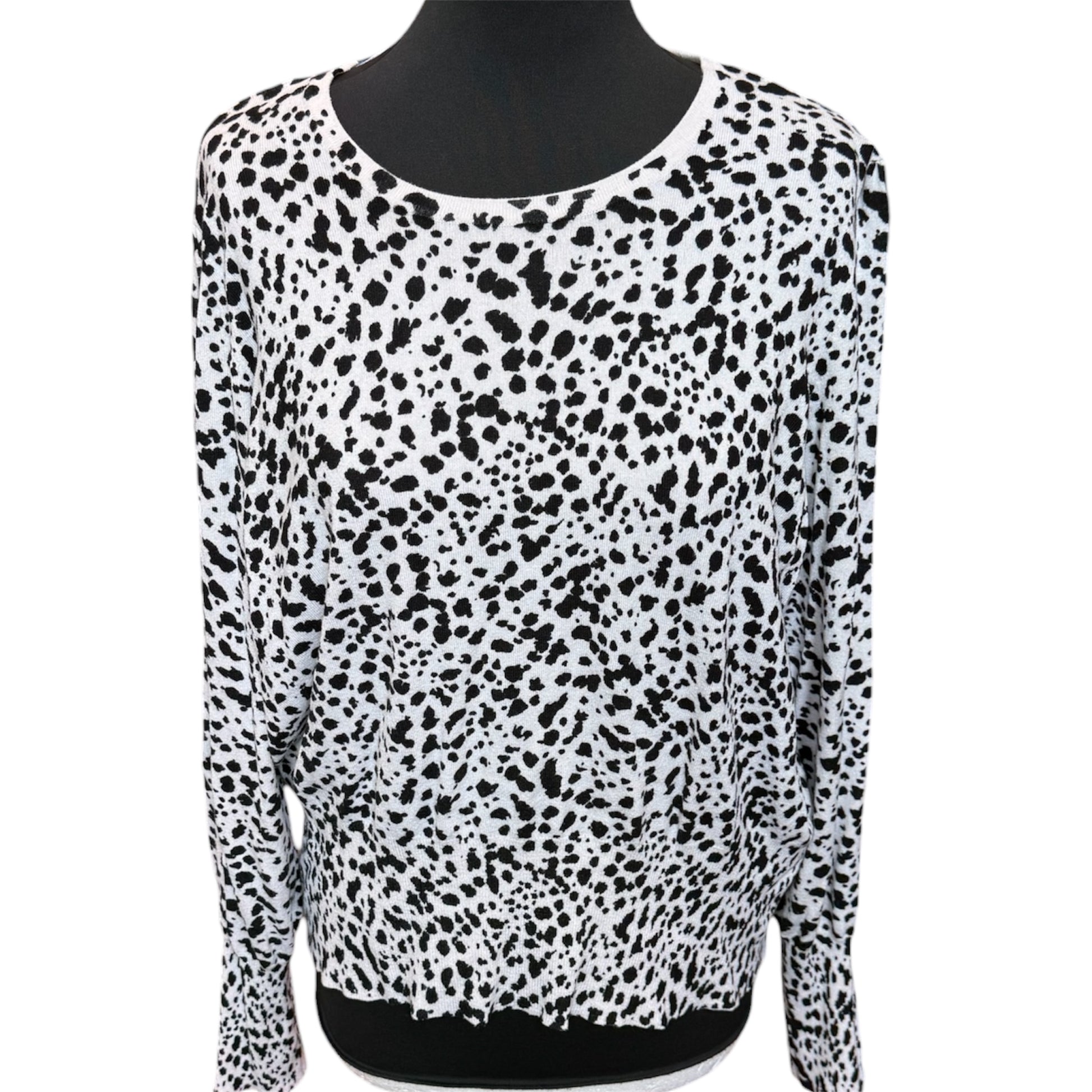 M&S animal print round neck jumper