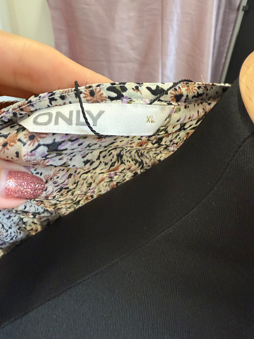 Only floral tie bottom blouse