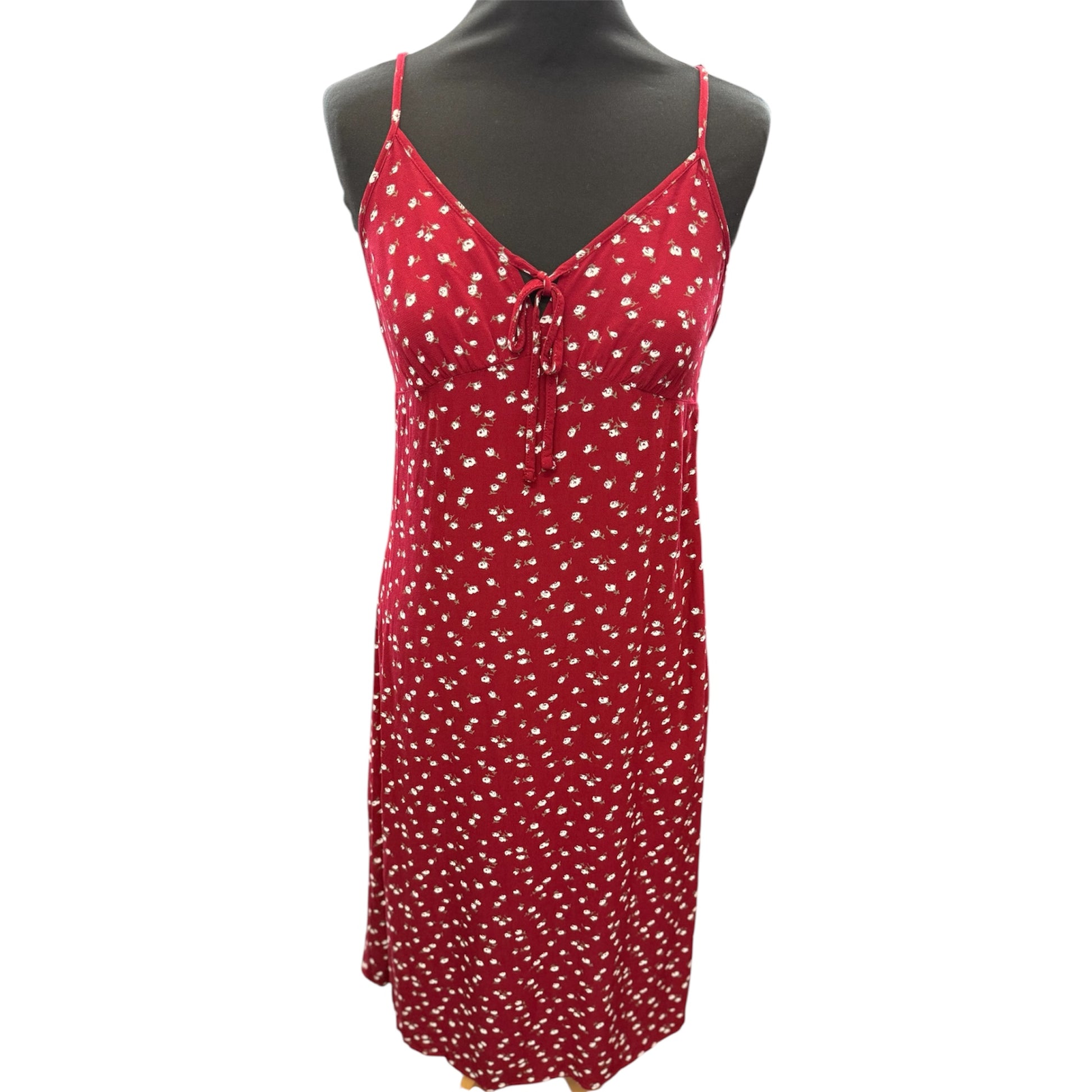 Hollister red floral strappy dress