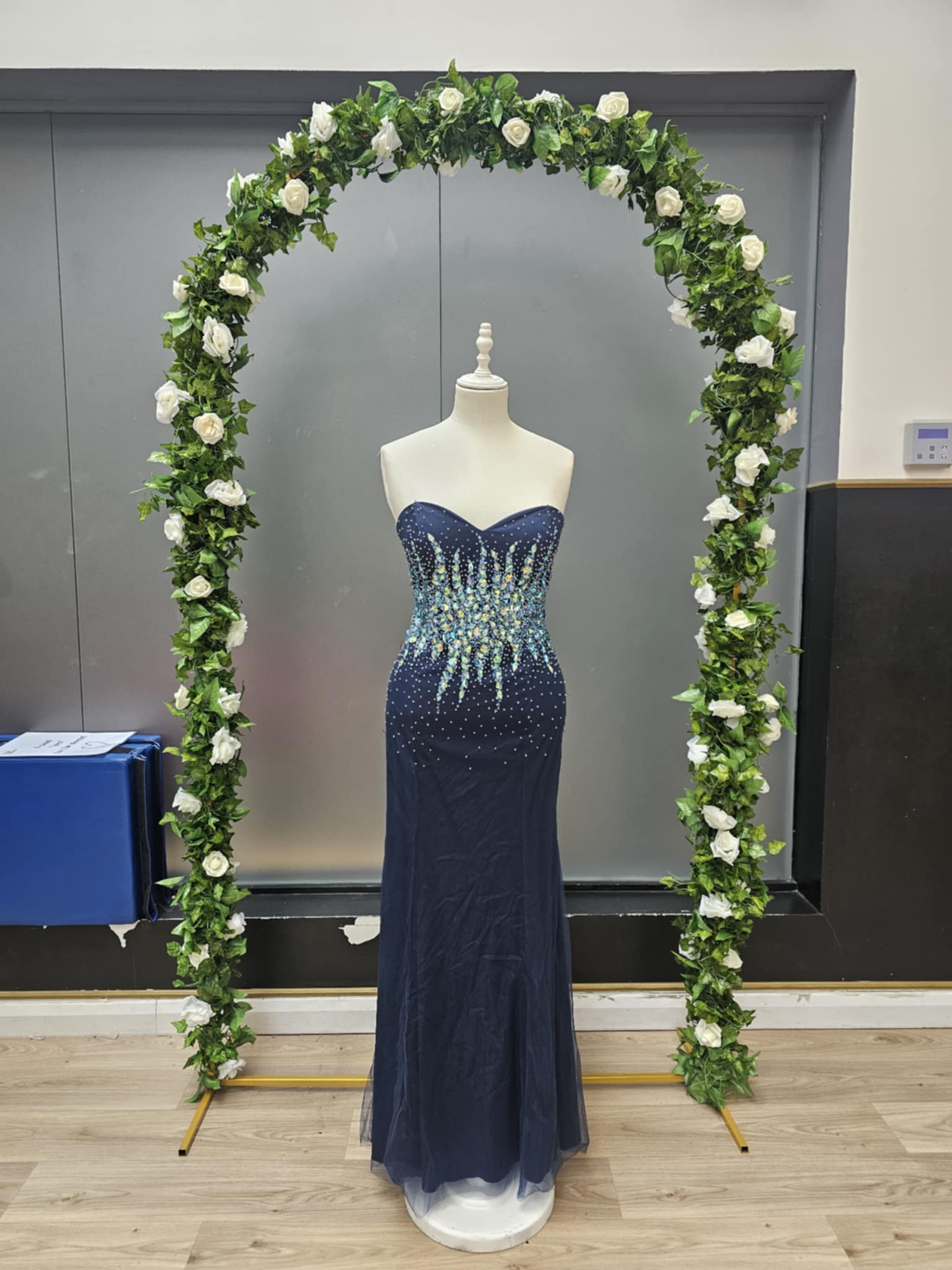 Strapless jewel detail dress