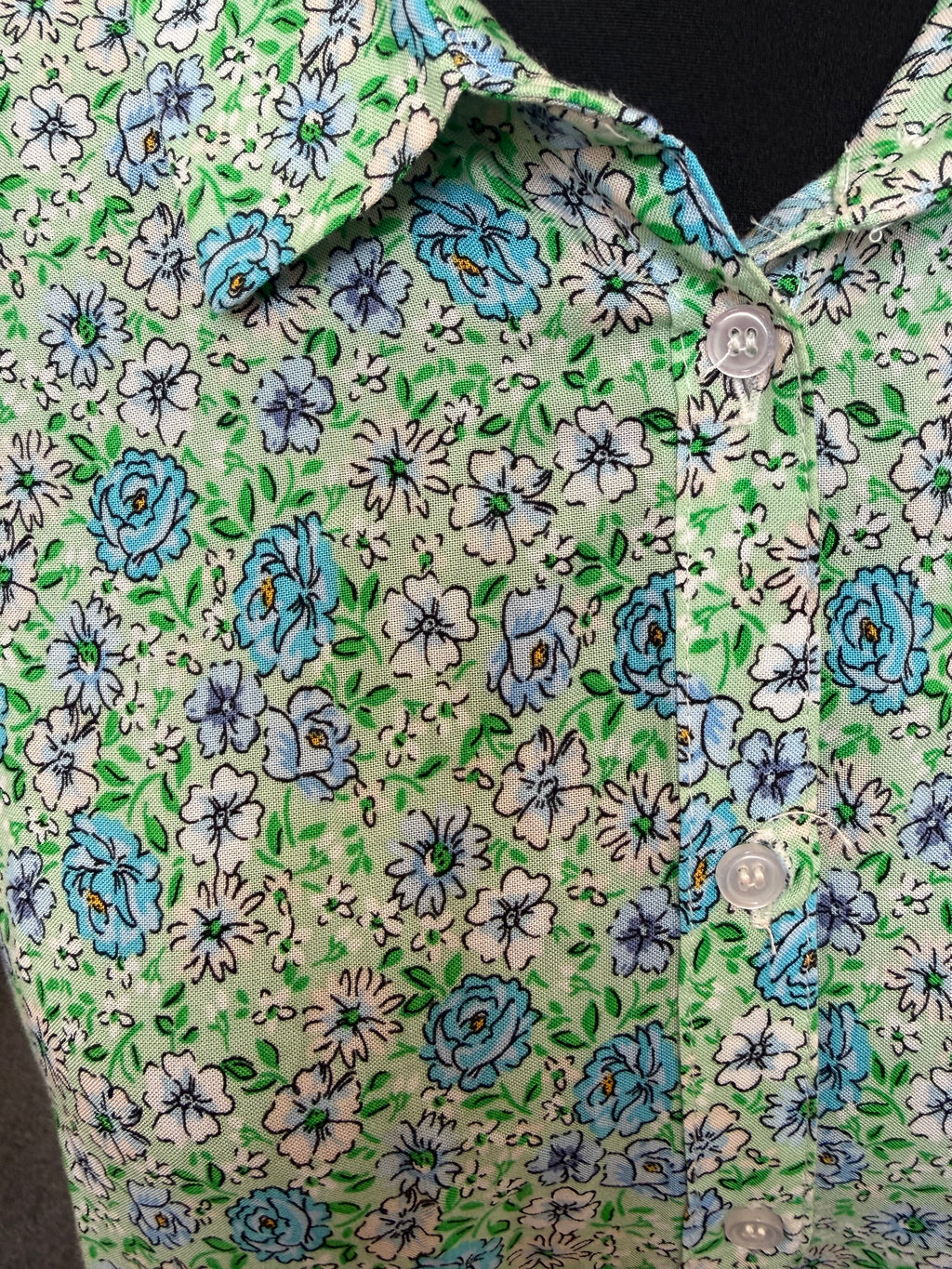 George sleeveless floral mini button dress