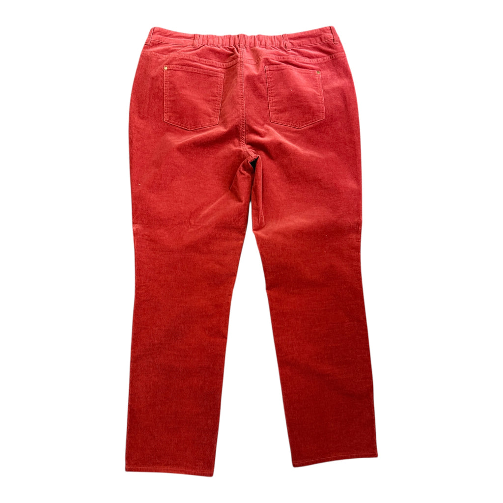 Seasalt red corduroy straight leg trousers