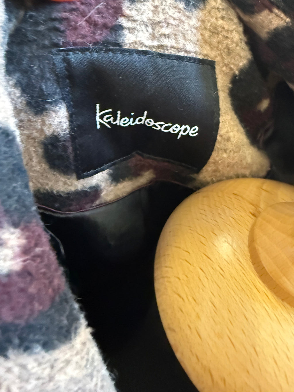 Kaleidoscope animal print coat