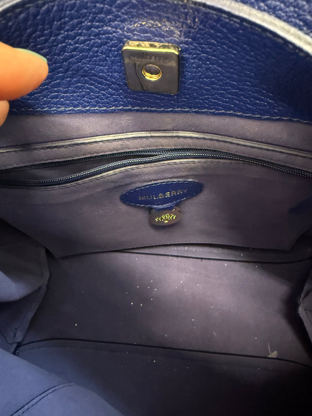 Mulberry Freya blue handbag