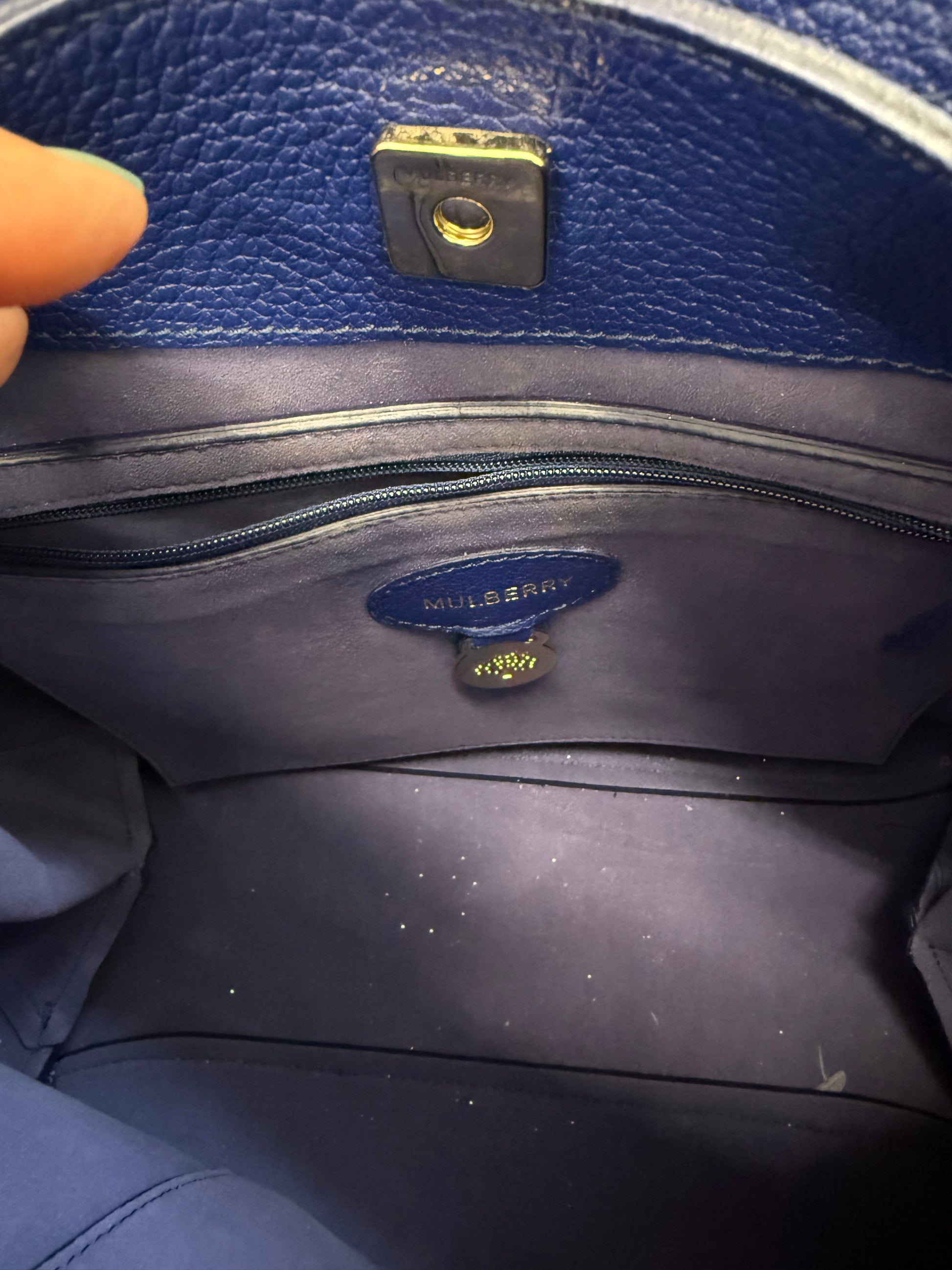 Mulberry Freya blue handbag
