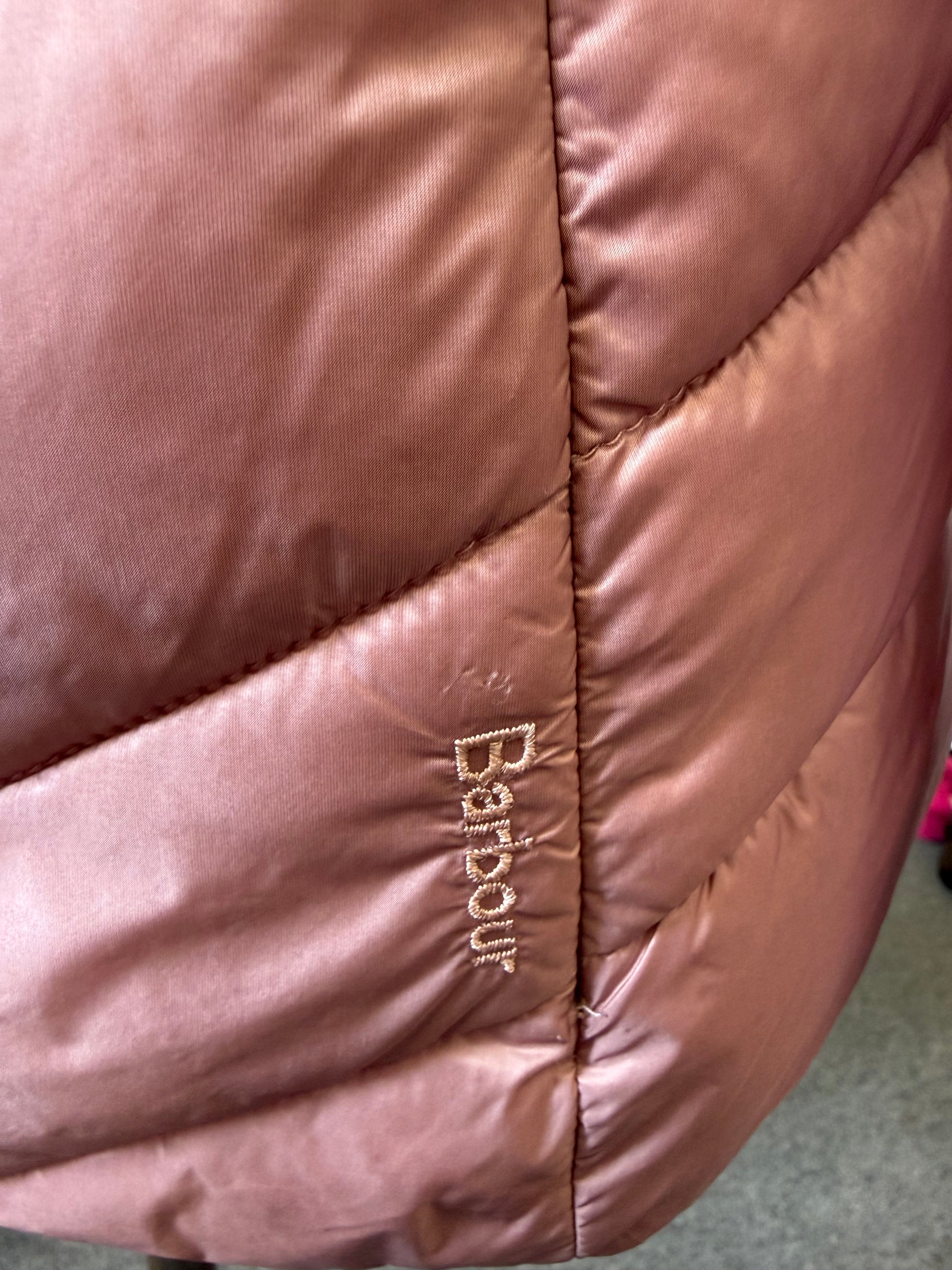 Barbour pale pink padded jacket