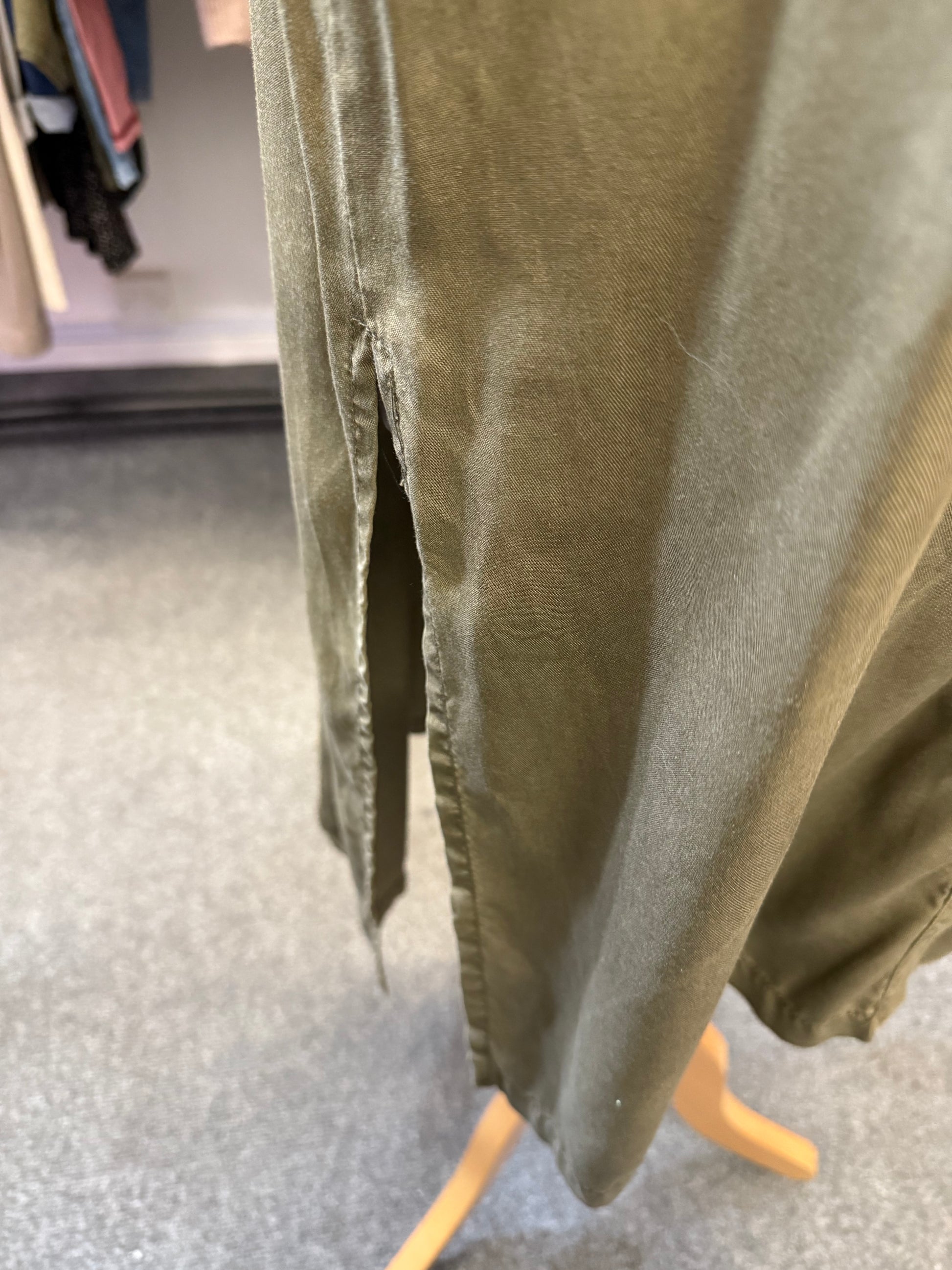 Zara khaki longline shirt