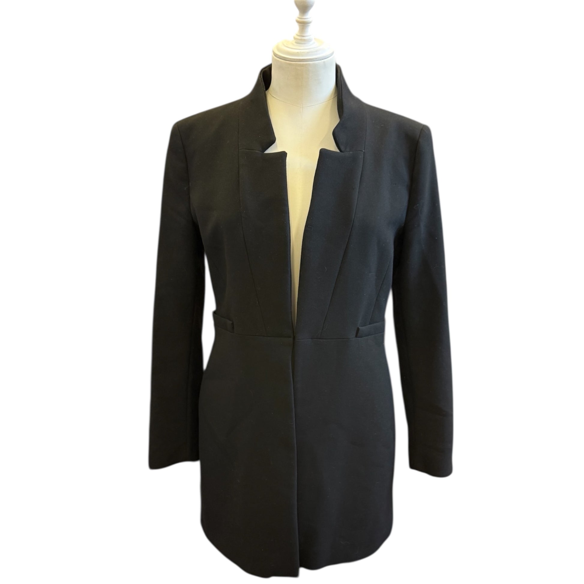 Zara  collarless long line blazer