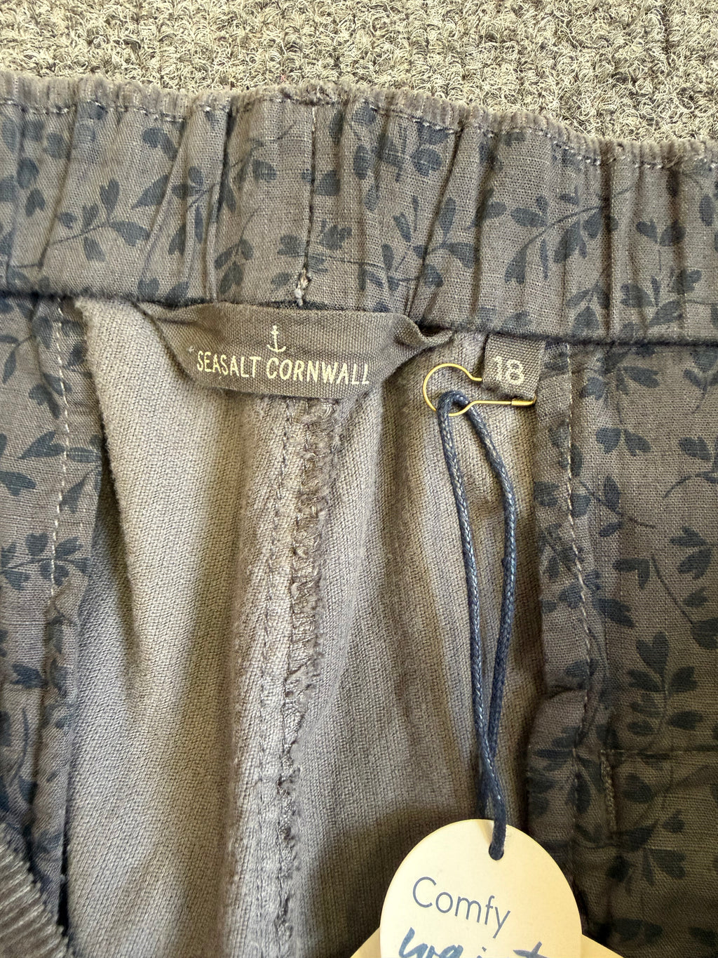 Seasalt grey cord tapered trousers
