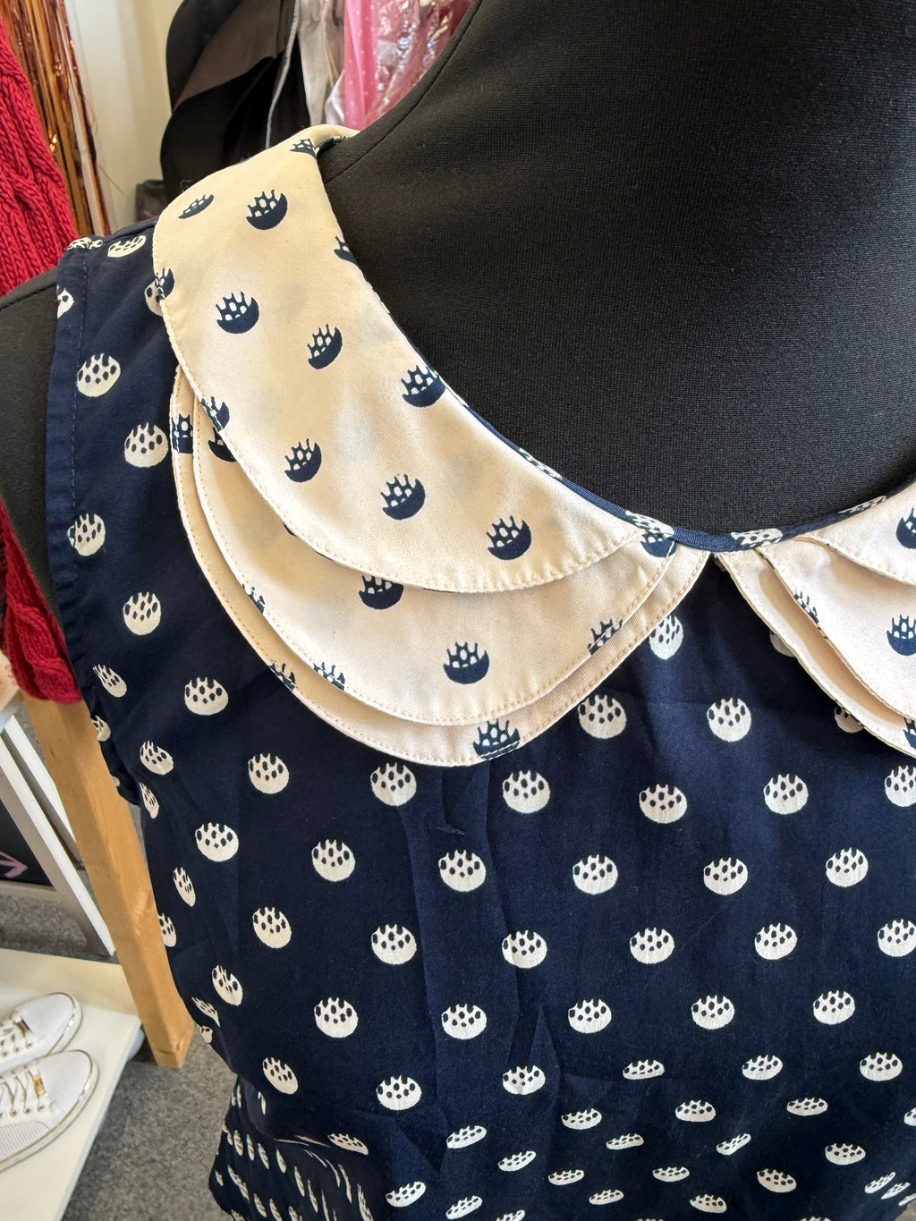 Oasis multi collar sleeveless button back blouse