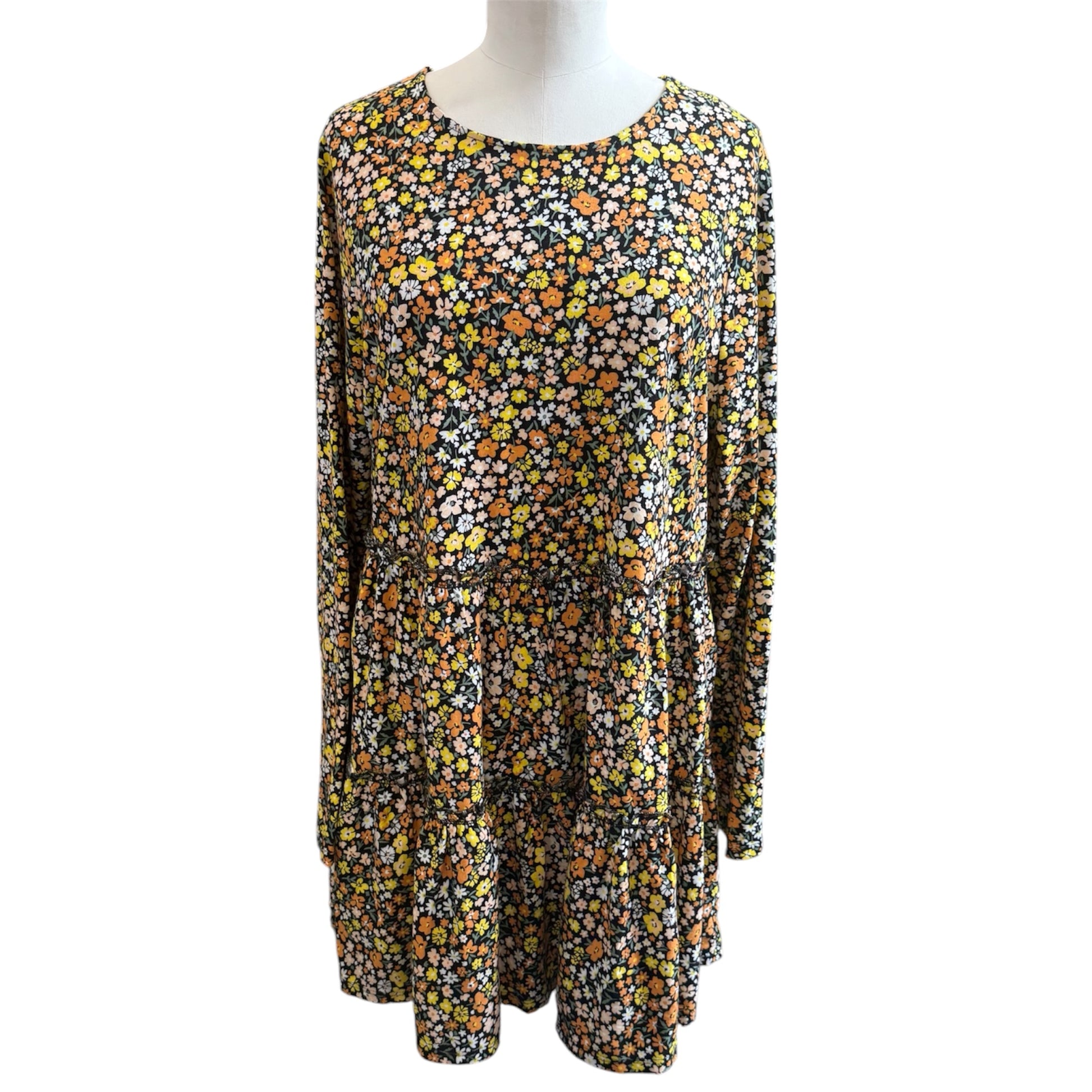 River Island long sleeve floral mini dress