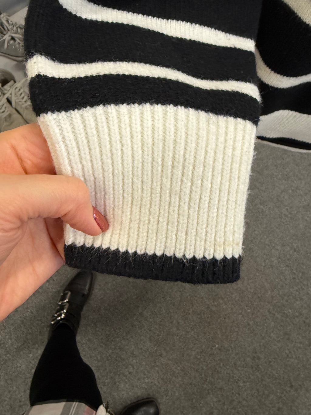 Next stripe pouffe sleeve jumper
