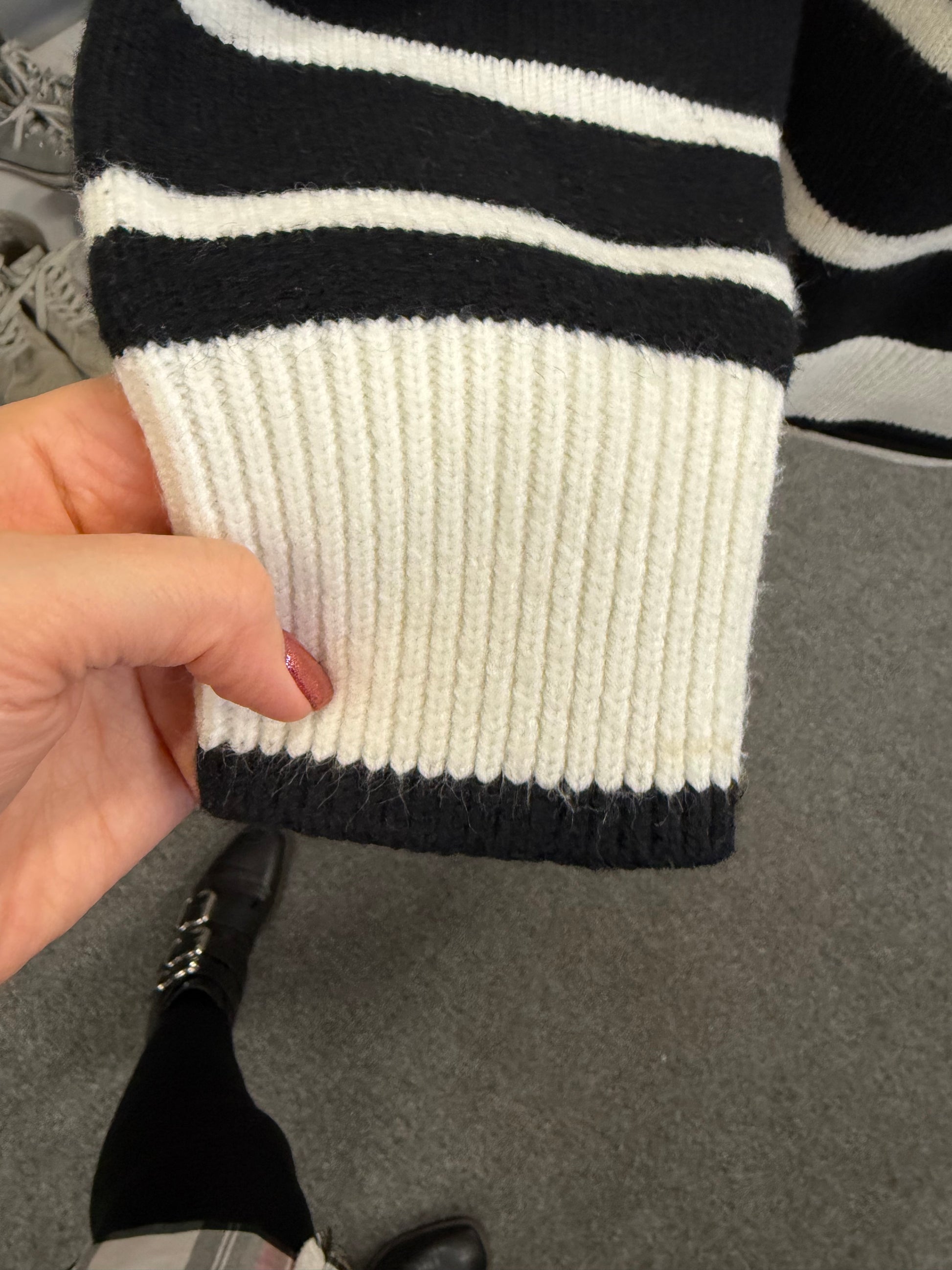 Next stripe pouffe sleeve jumper
