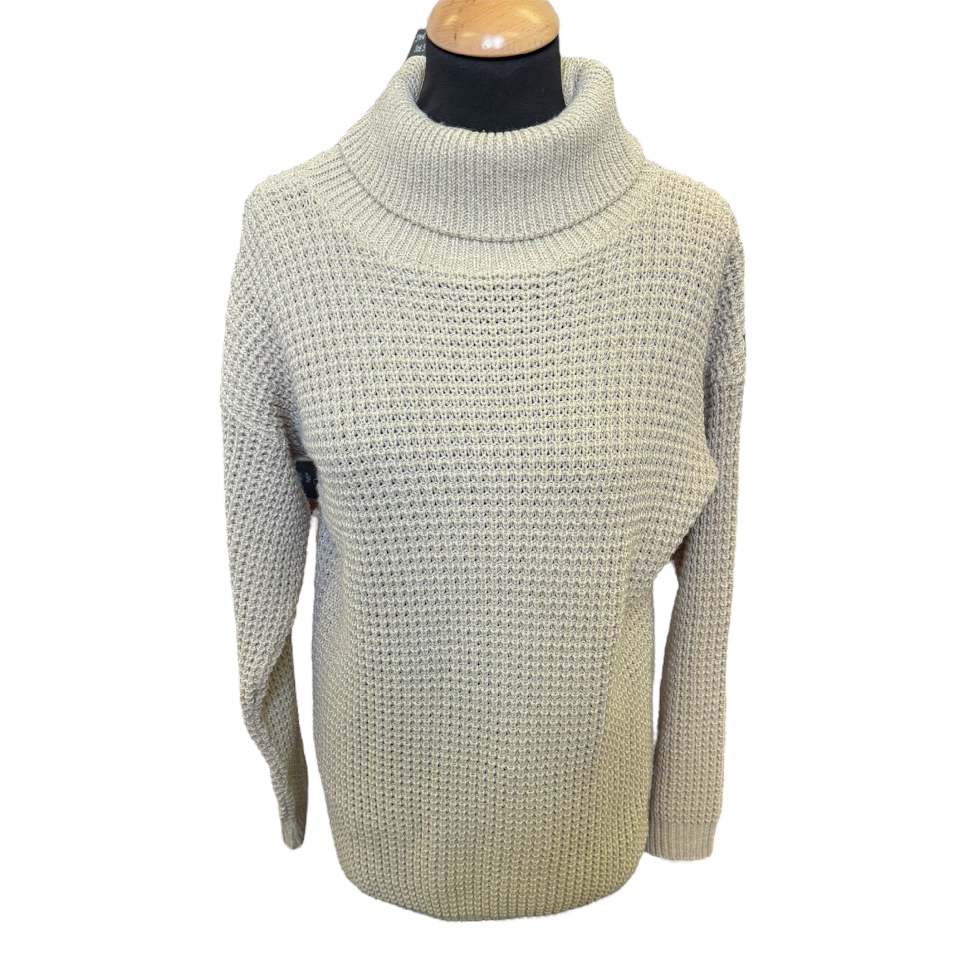 PLT beige roll neck jumper