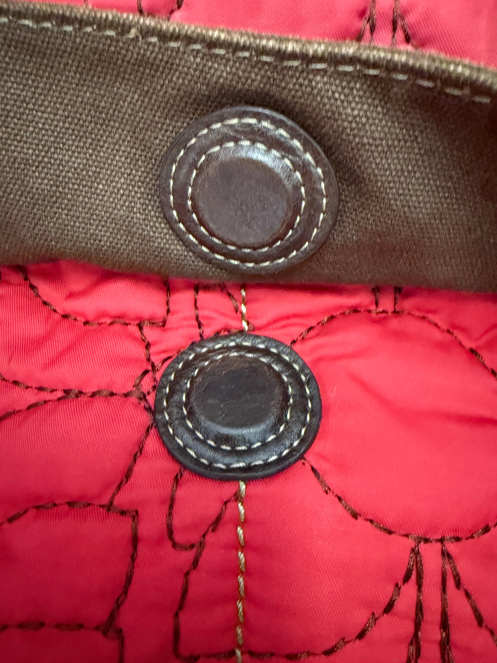 Fossil red satchel style bag