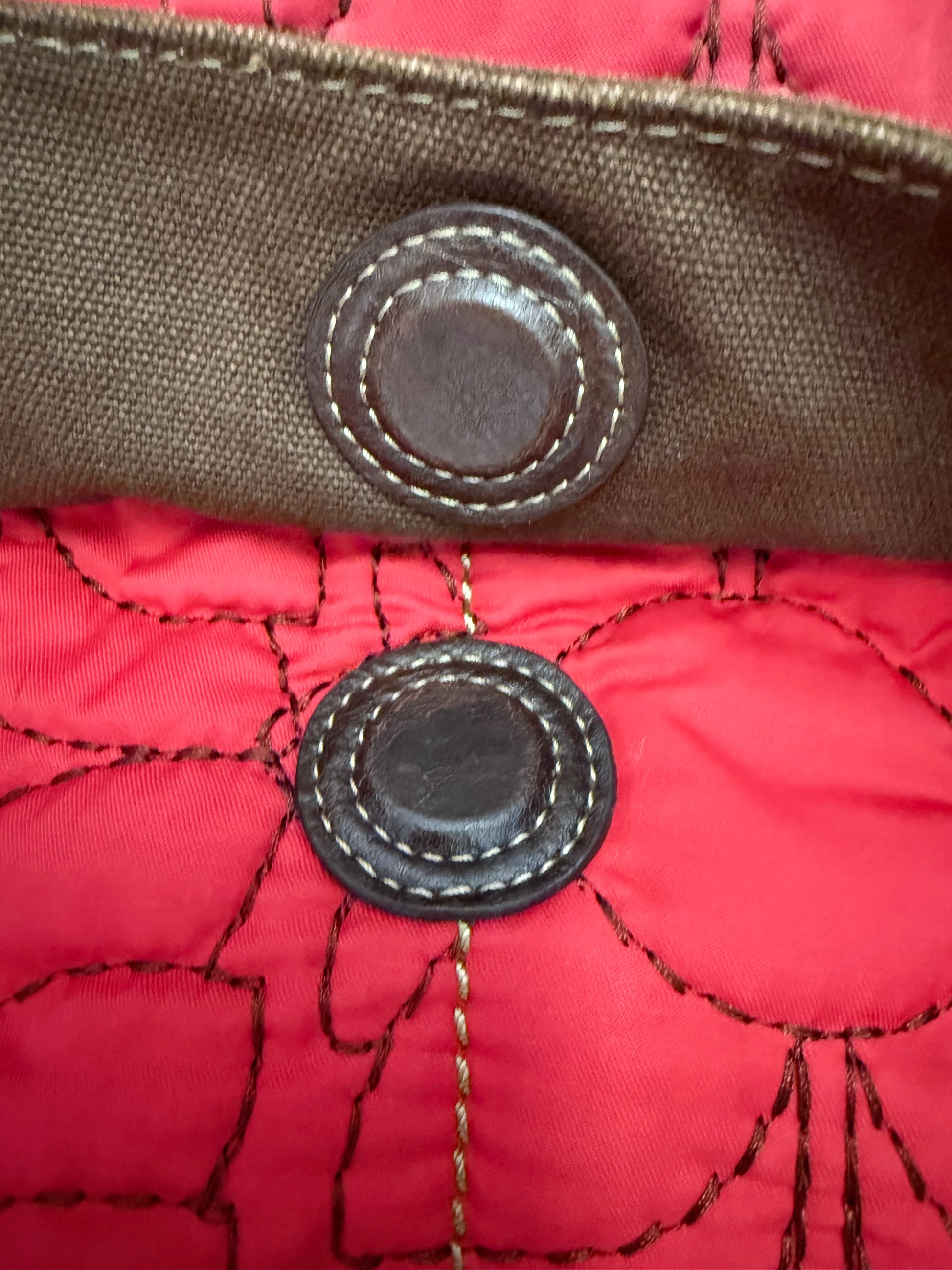 Fossil red satchel style bag