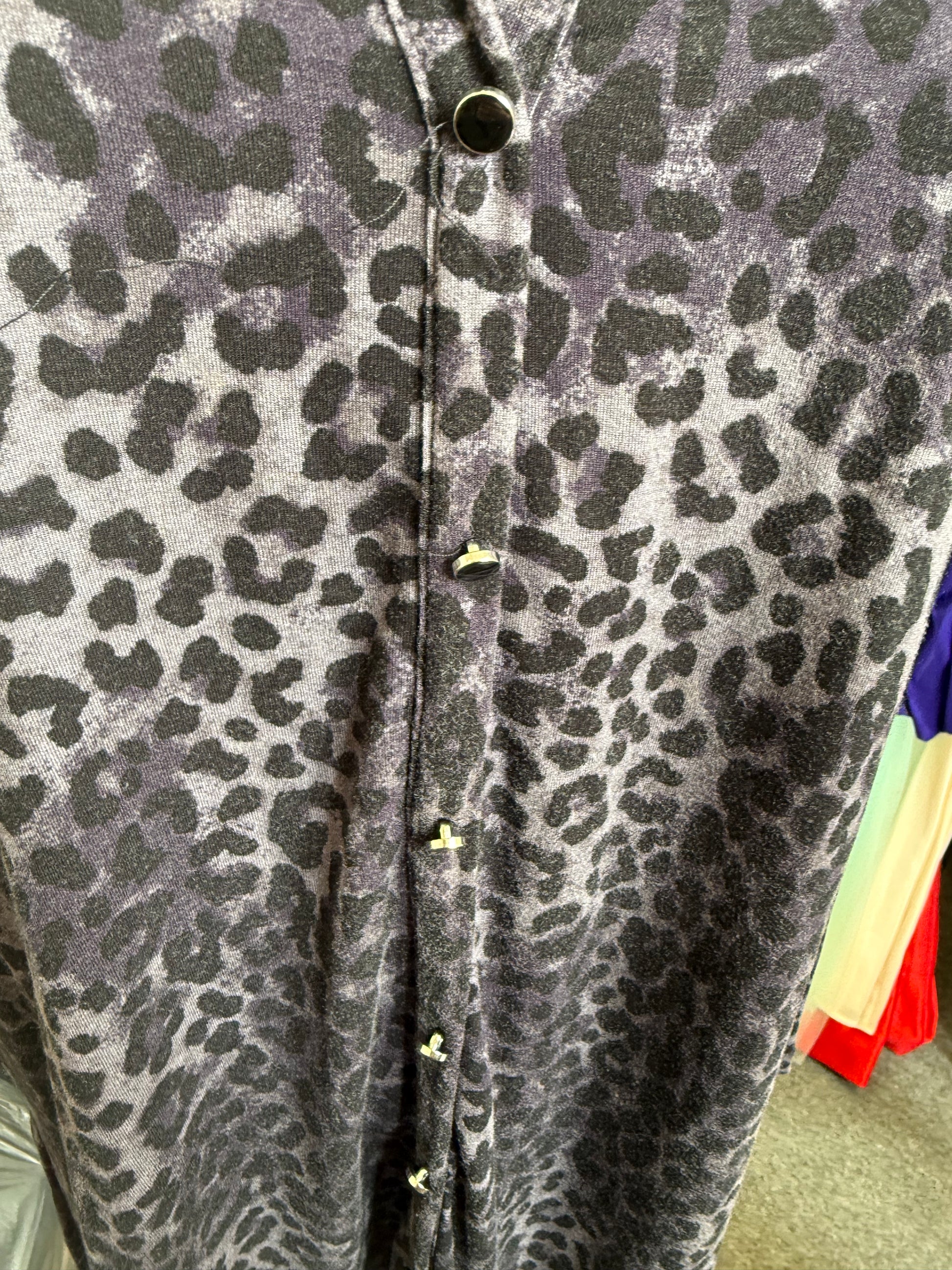 Yours animal print long sleeve button mini dress