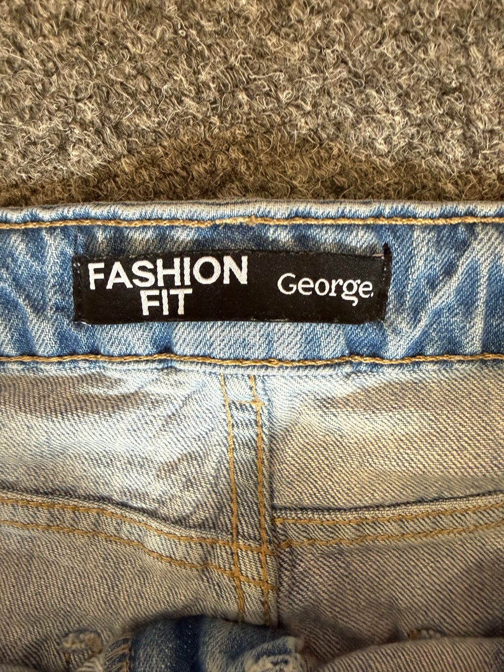 George fashion fit ripped light blue jeans