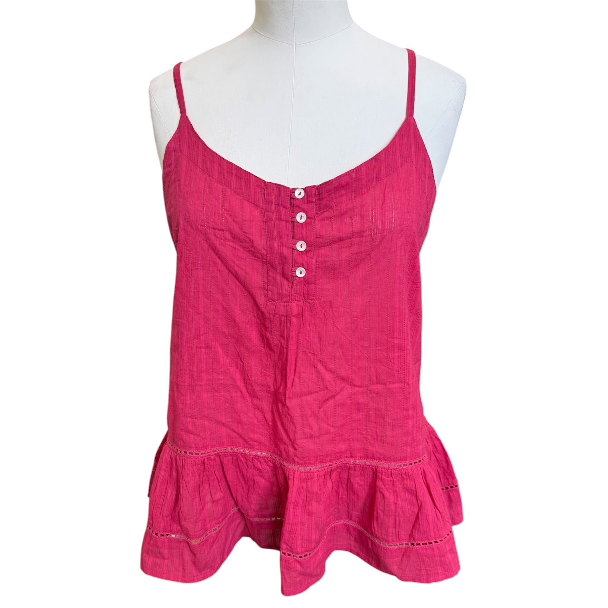 Joe Browns deep pink peplum buttoned strap top