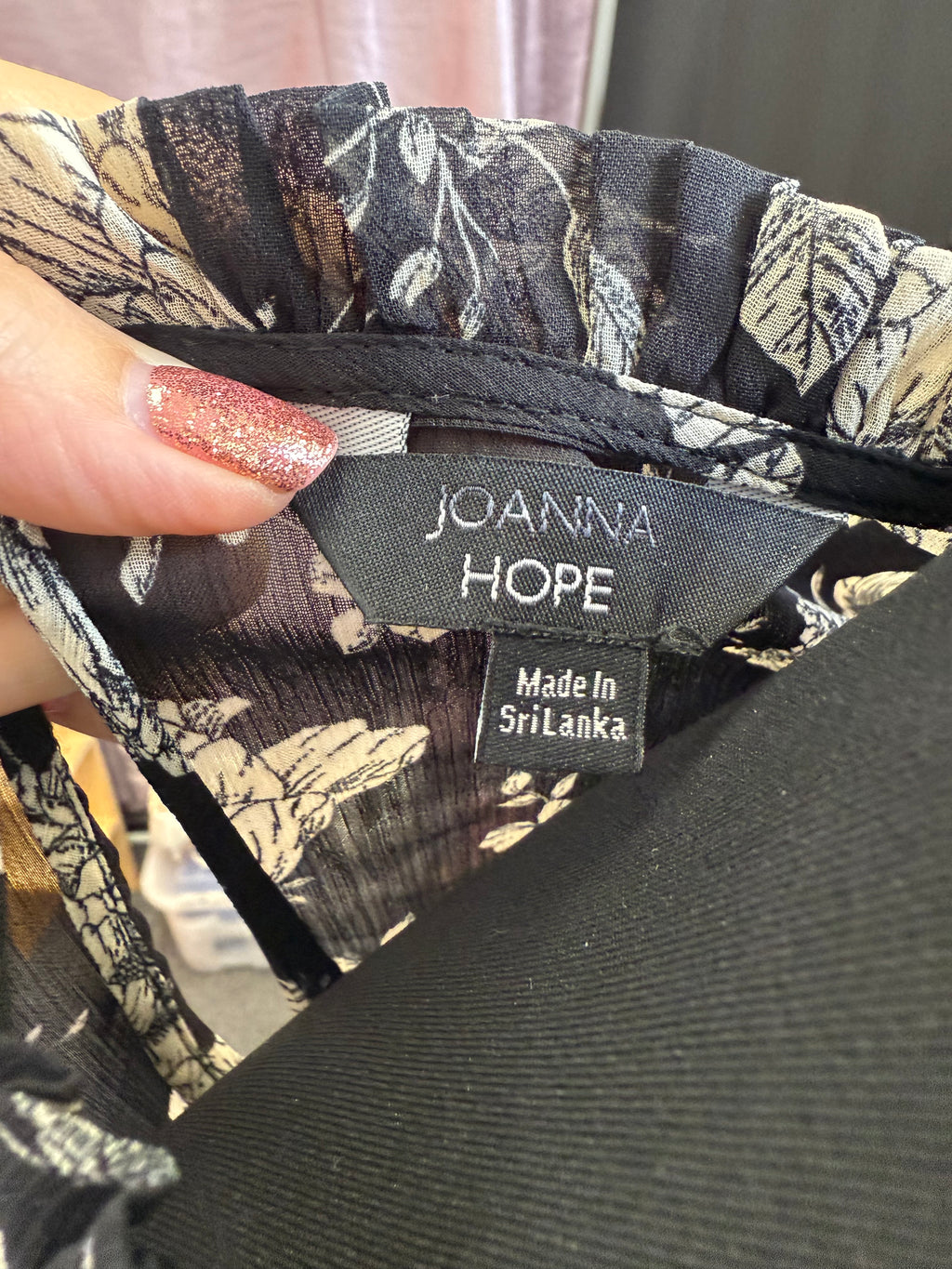 Joanna Hope sheer floral long sleeve dress