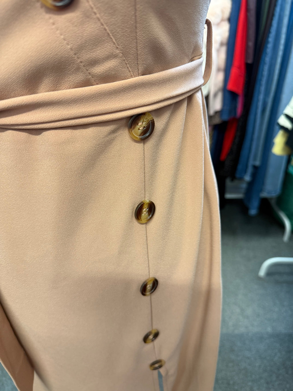 Boohoo button detail strappy midi dress