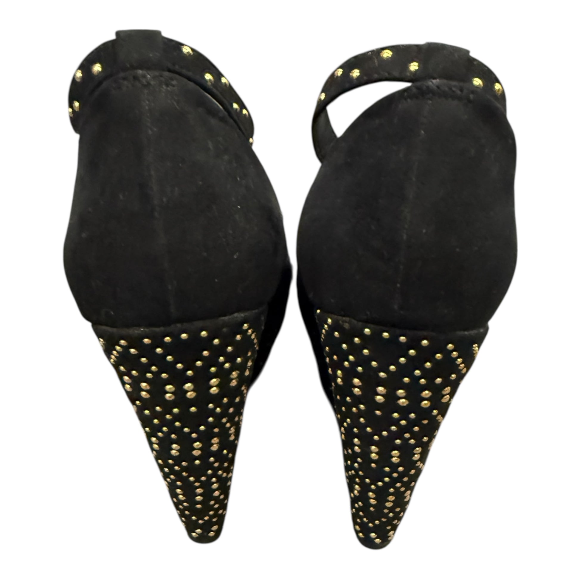 Red Herring gold detail ankle strap wedge